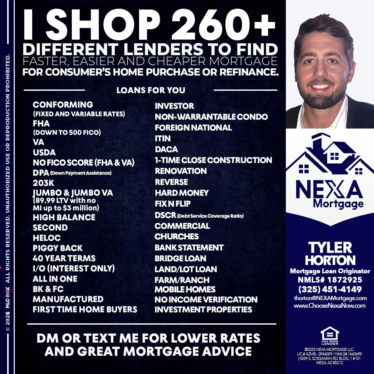 I SHOP +260 - Tyler Horton -Mortgage Loan Originator