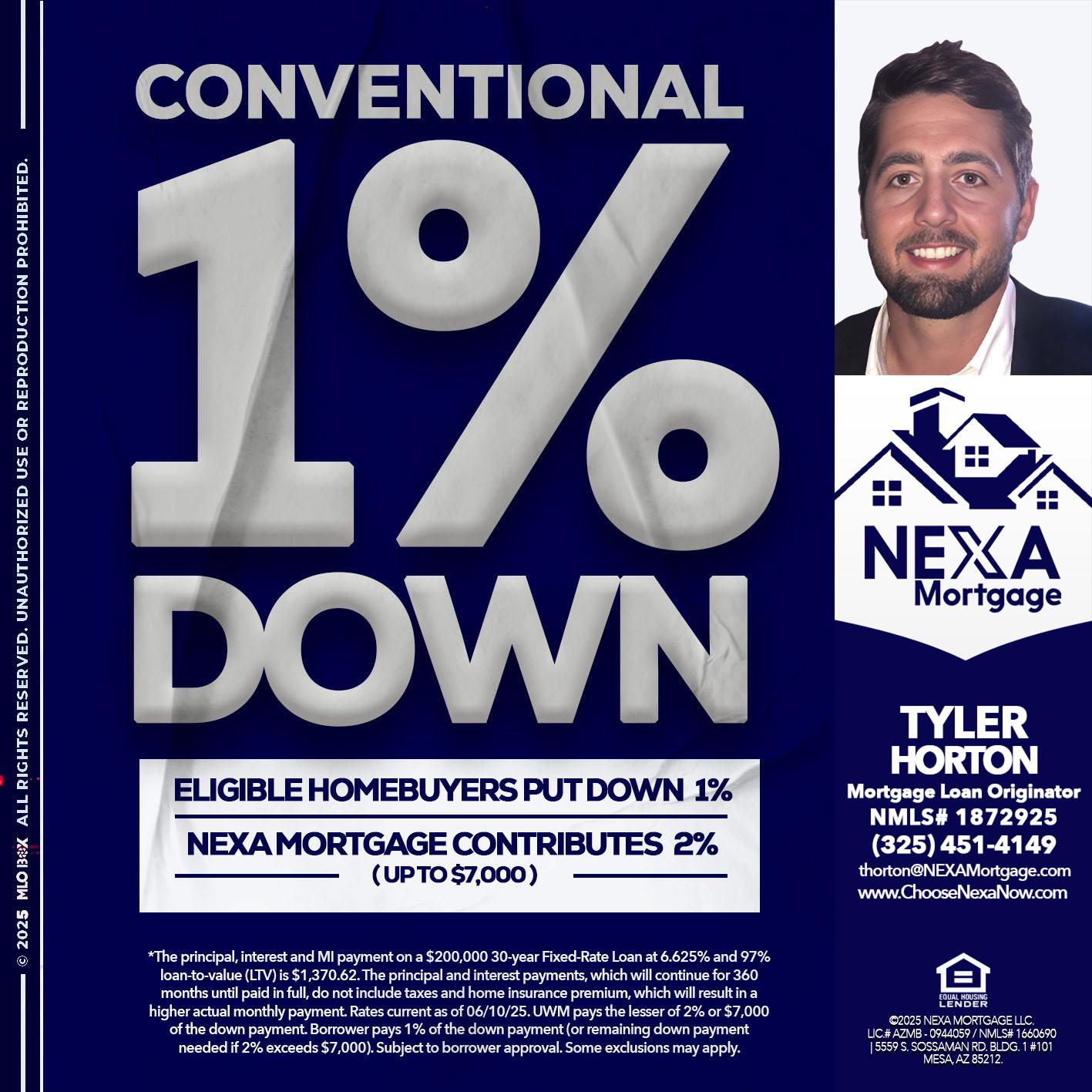 CONVENTIONAL - Tyler Horton -Mortgage Loan Originator