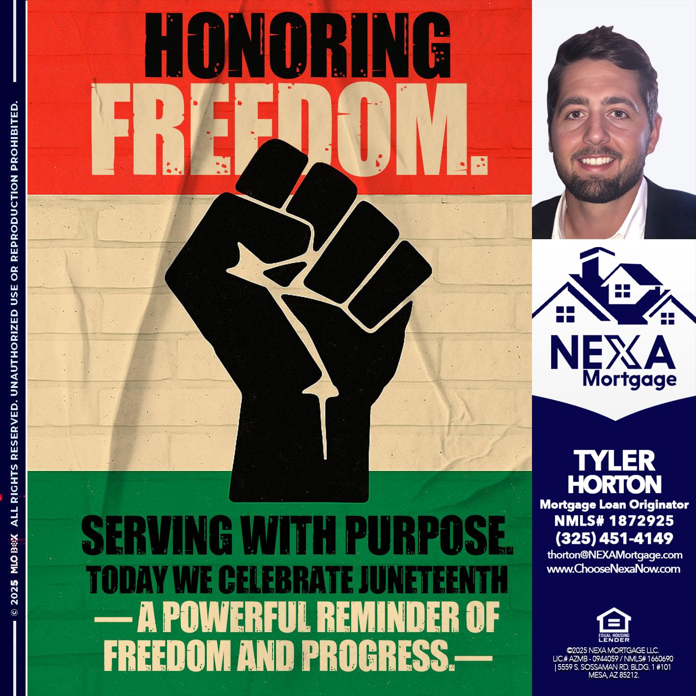 HONORING FREEDOM - Tyler Horton -Mortgage Loan Originator