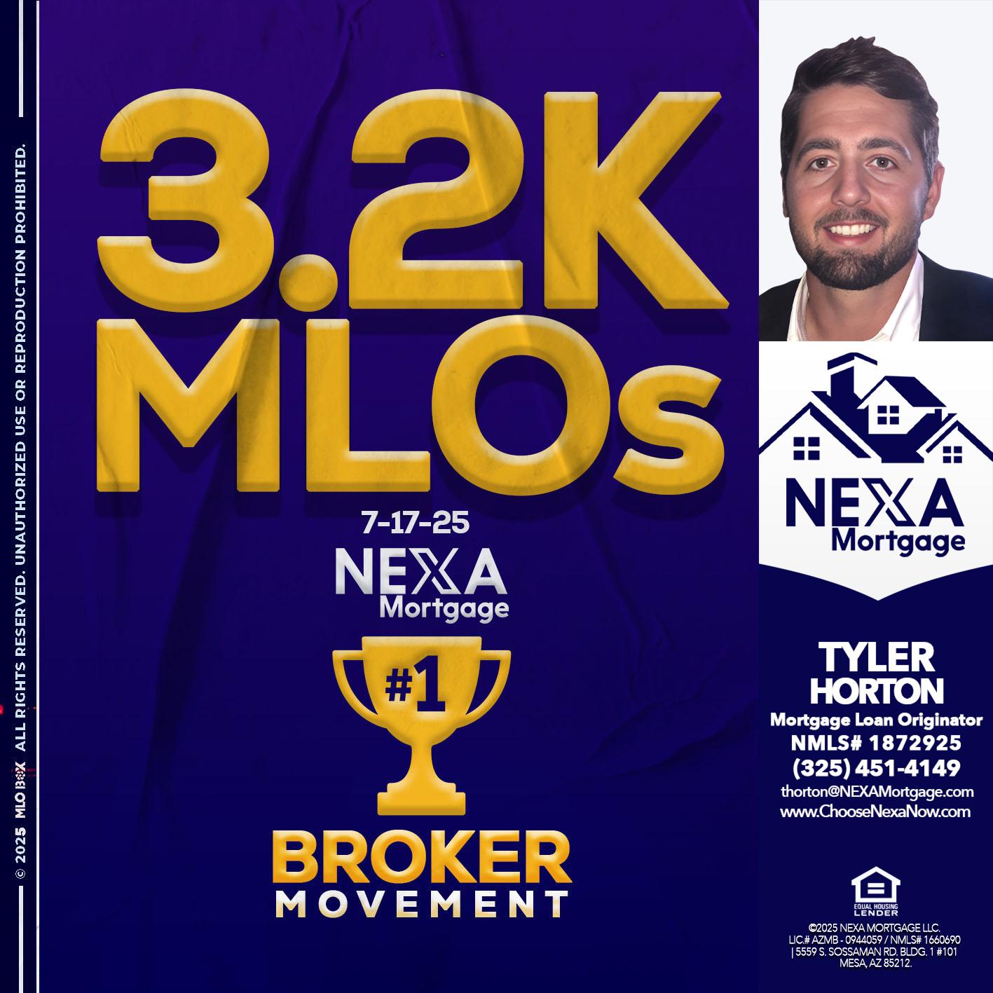 3.2K MLOs - Tyler Horton -Mortgage Loan Originator