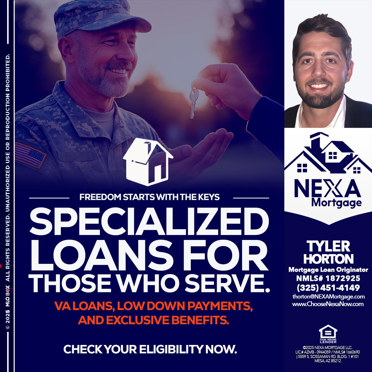 SPECIALIZED LOANS - Tyler Horton -Mortgage Loan Originator