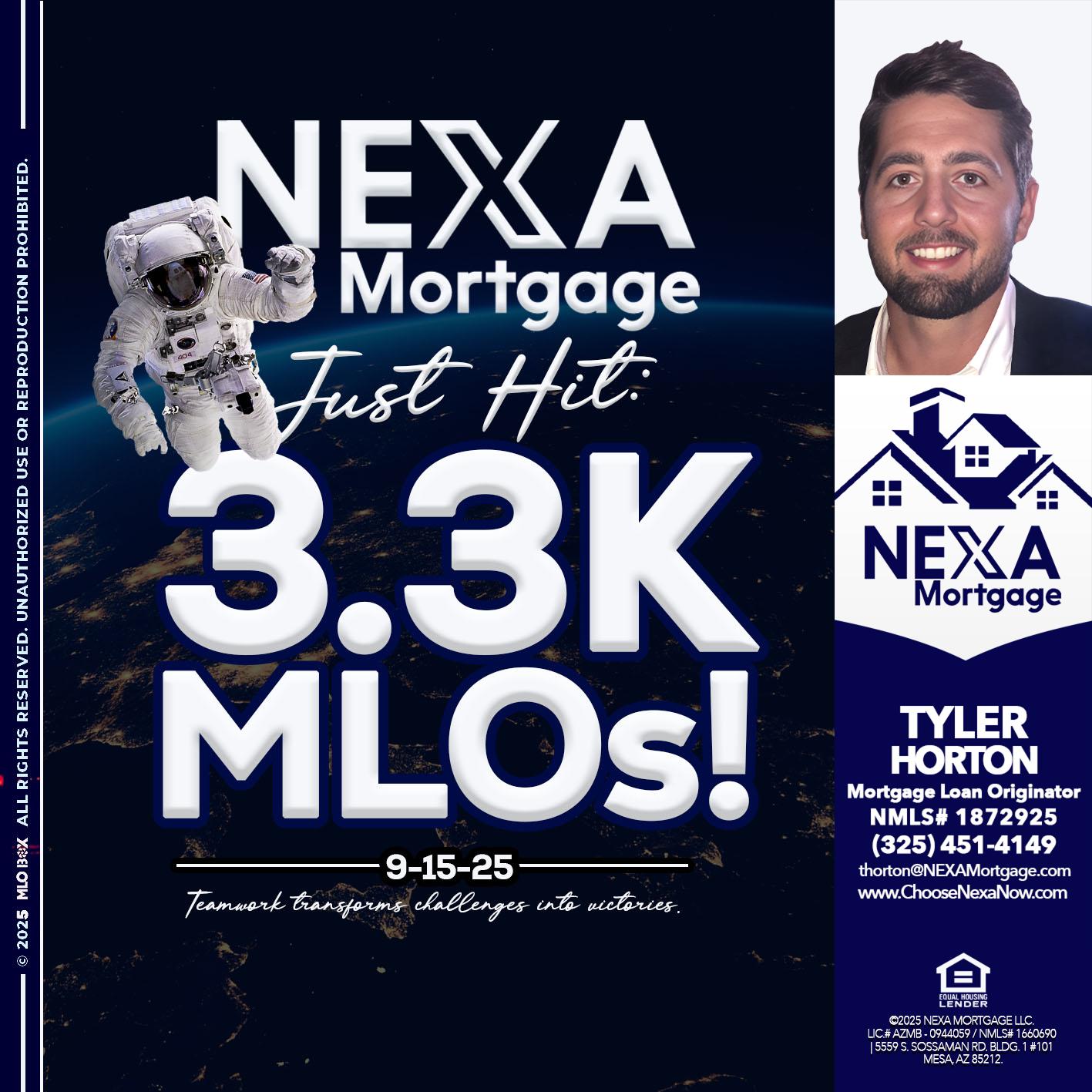 3.3K - Tyler Horton -Mortgage Loan Originator