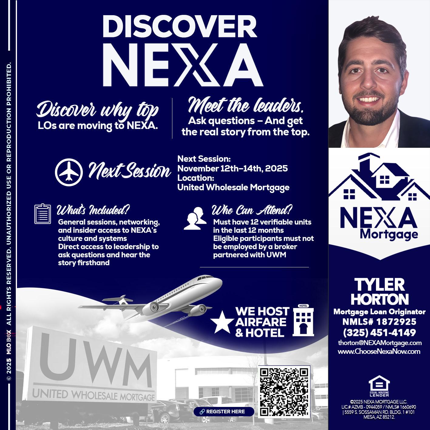 DISCOVER NEXA - Tyler Horton -Mortgage Loan Originator