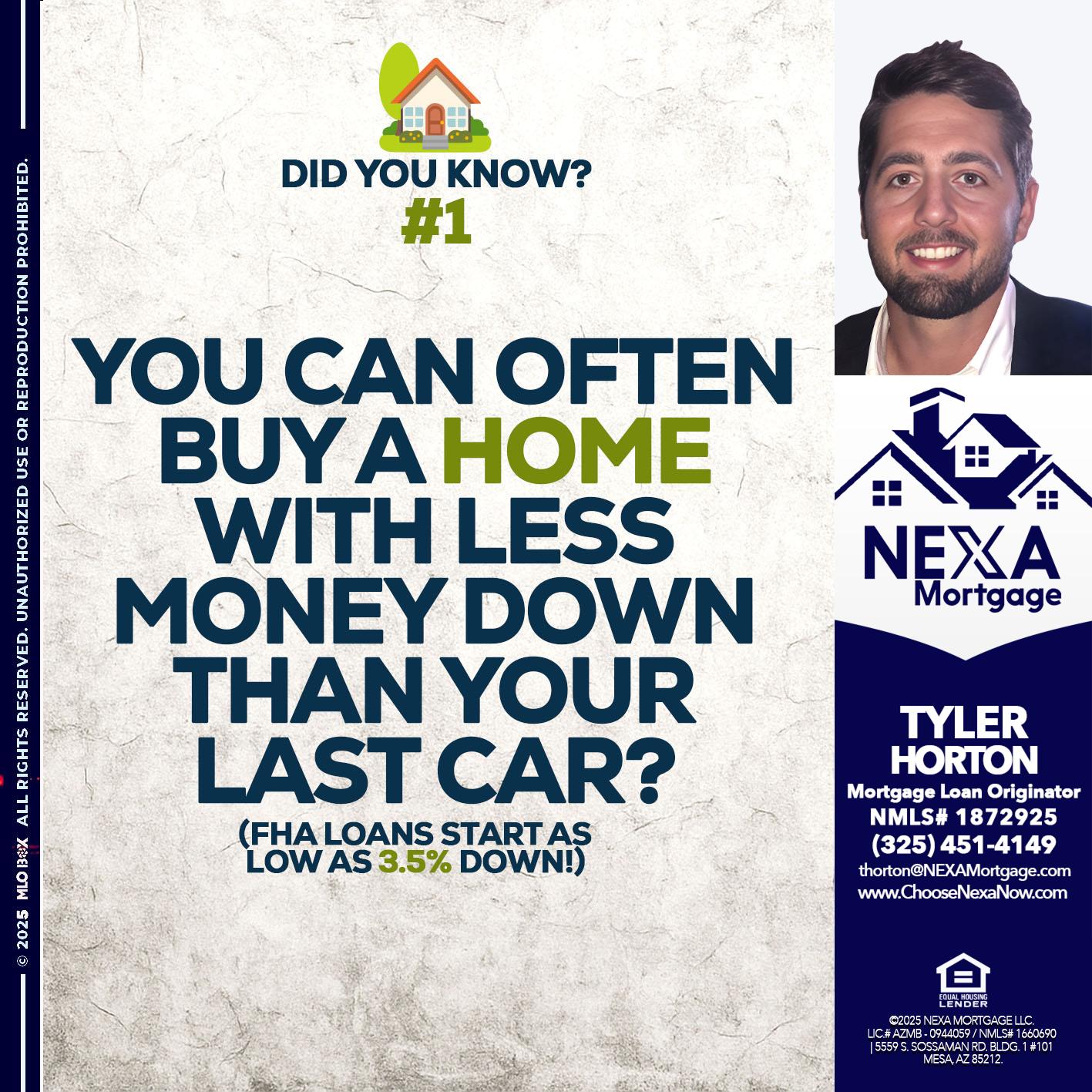 DID YOU KNOW #1 - Tyler Horton -Mortgage Loan Originator