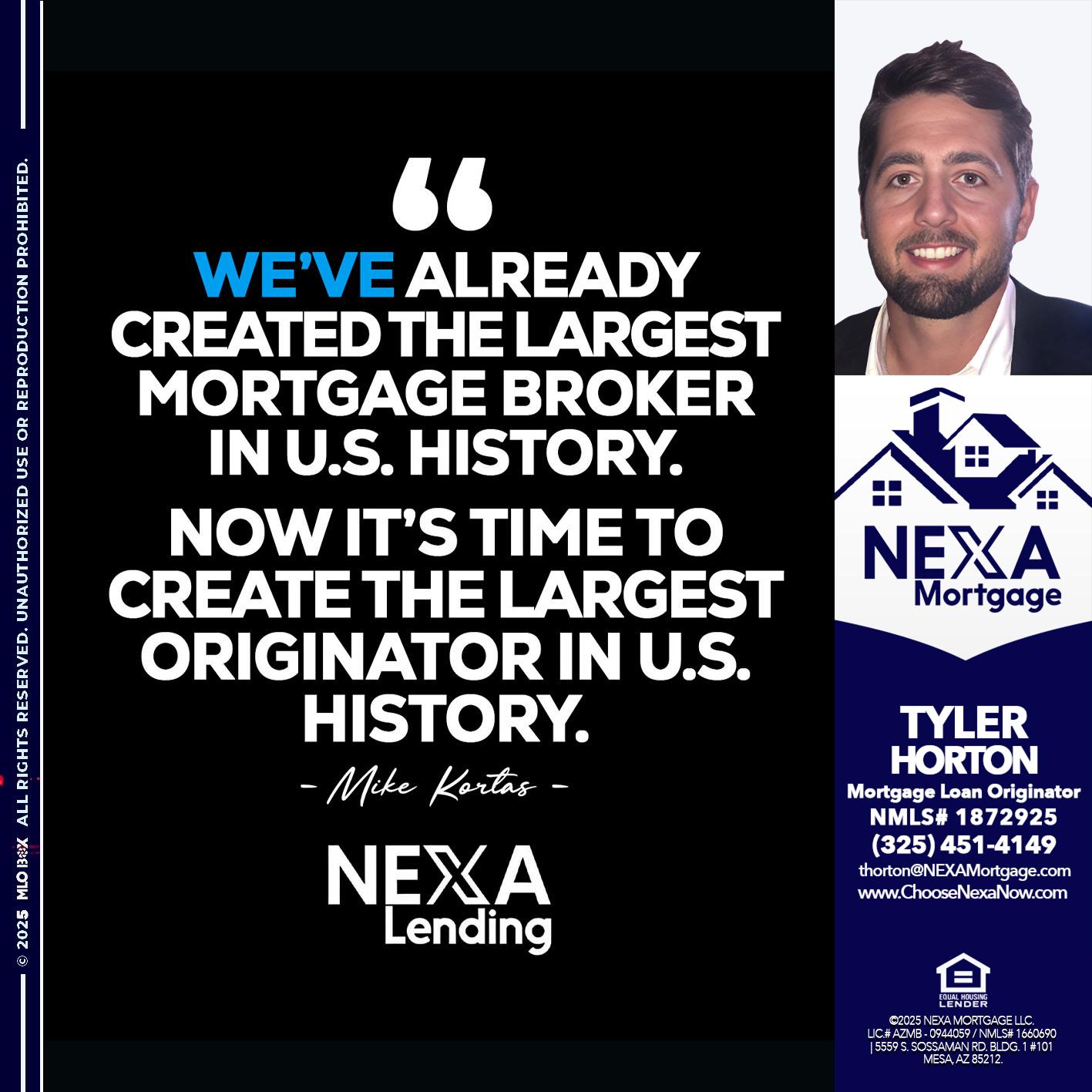 MIKE KORTAS - Tyler Horton -Mortgage Loan Originator