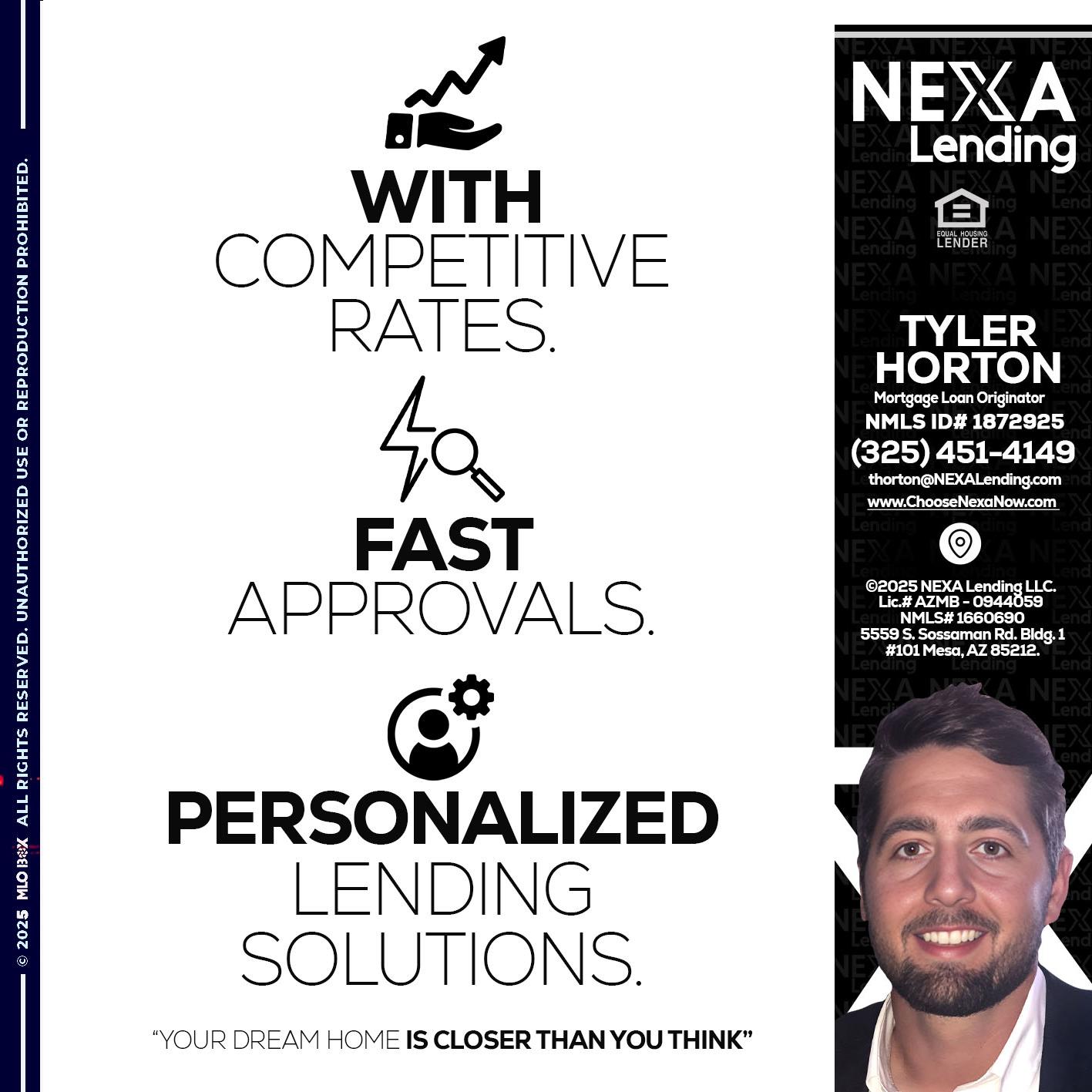 WITH COMPETITIVES RATES - Tyler Horton -Mortgage Loan Originator