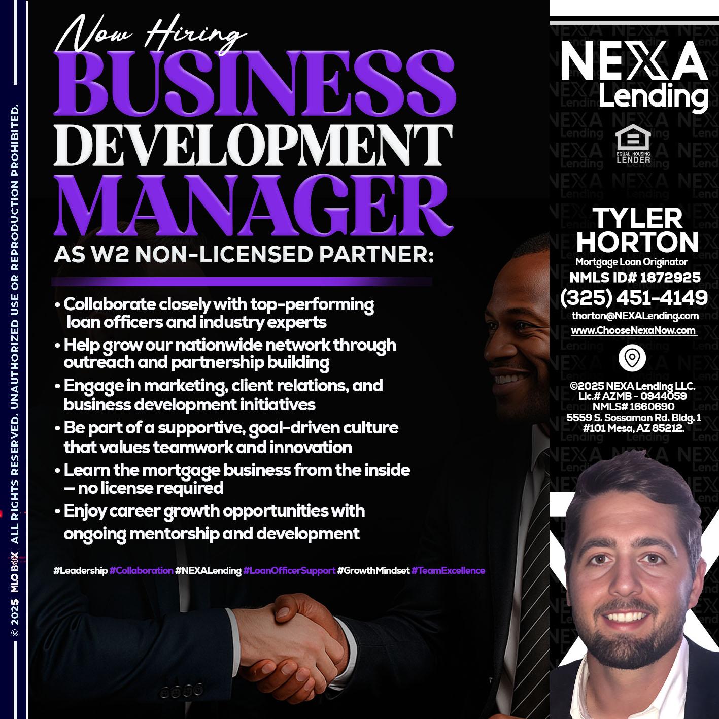 NOW HIRING - Tyler Horton -Mortgage Loan Originator