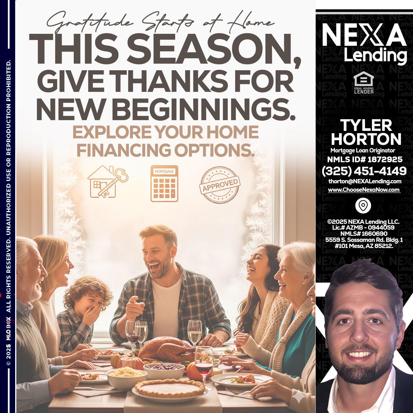 THIS SEASON - Tyler Horton -Mortgage Loan Originator