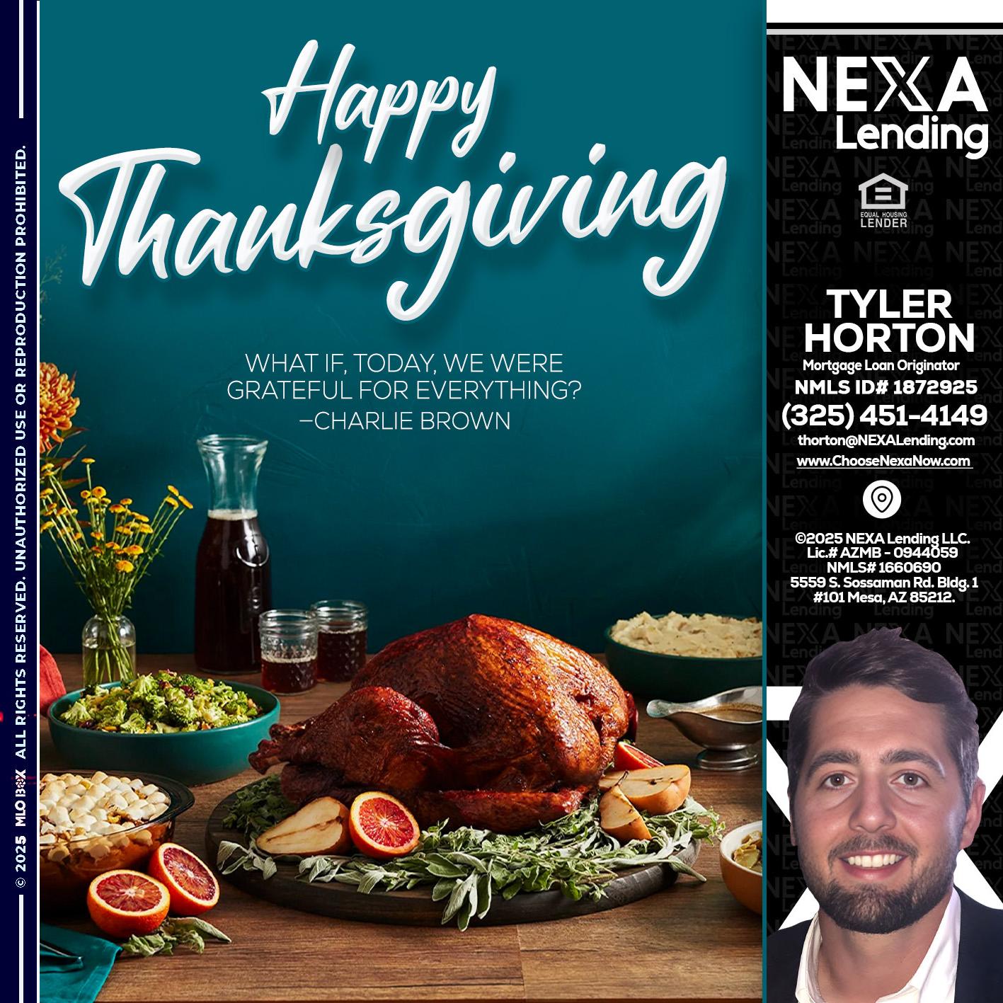 happy Thanksgiving - Tyler Horton -Mortgage Loan Originator