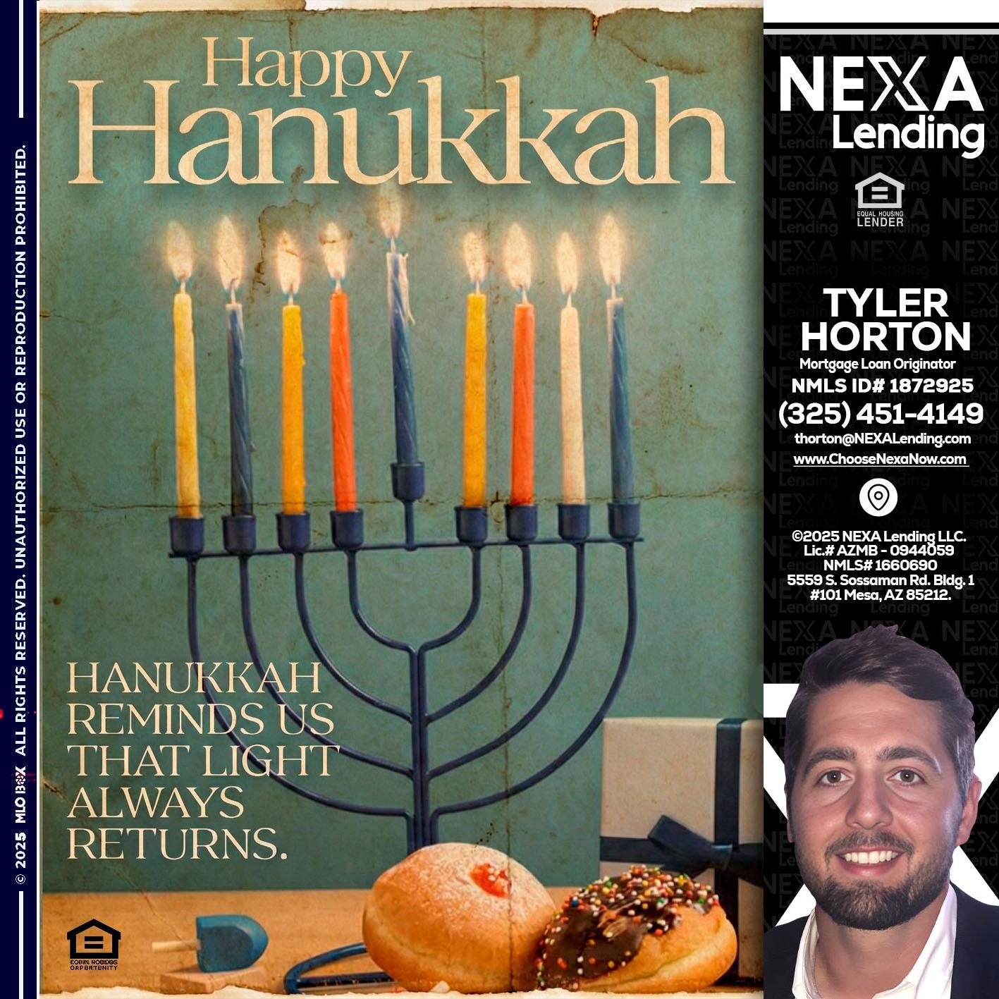 HAPPY HANUKKAH - Tyler Horton -Mortgage Loan Originator