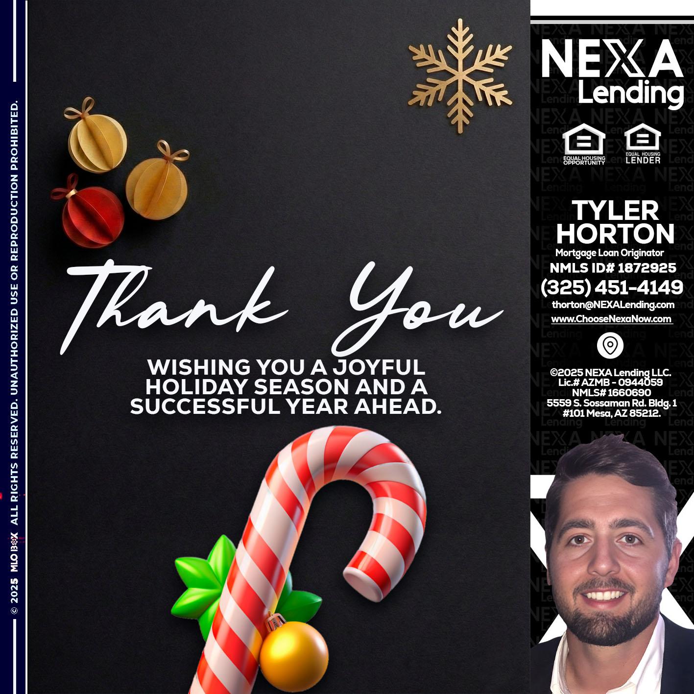 THANK YOU - Tyler Horton -Mortgage Loan Originator