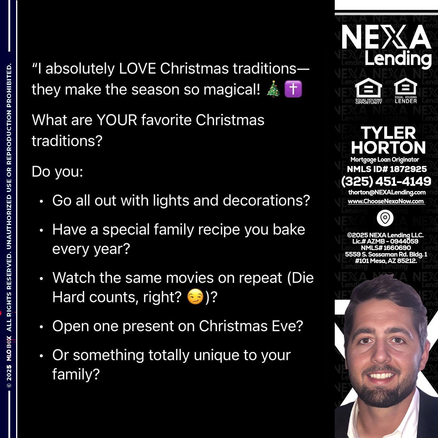 I love christmas - Tyler Horton -Mortgage Loan Originator