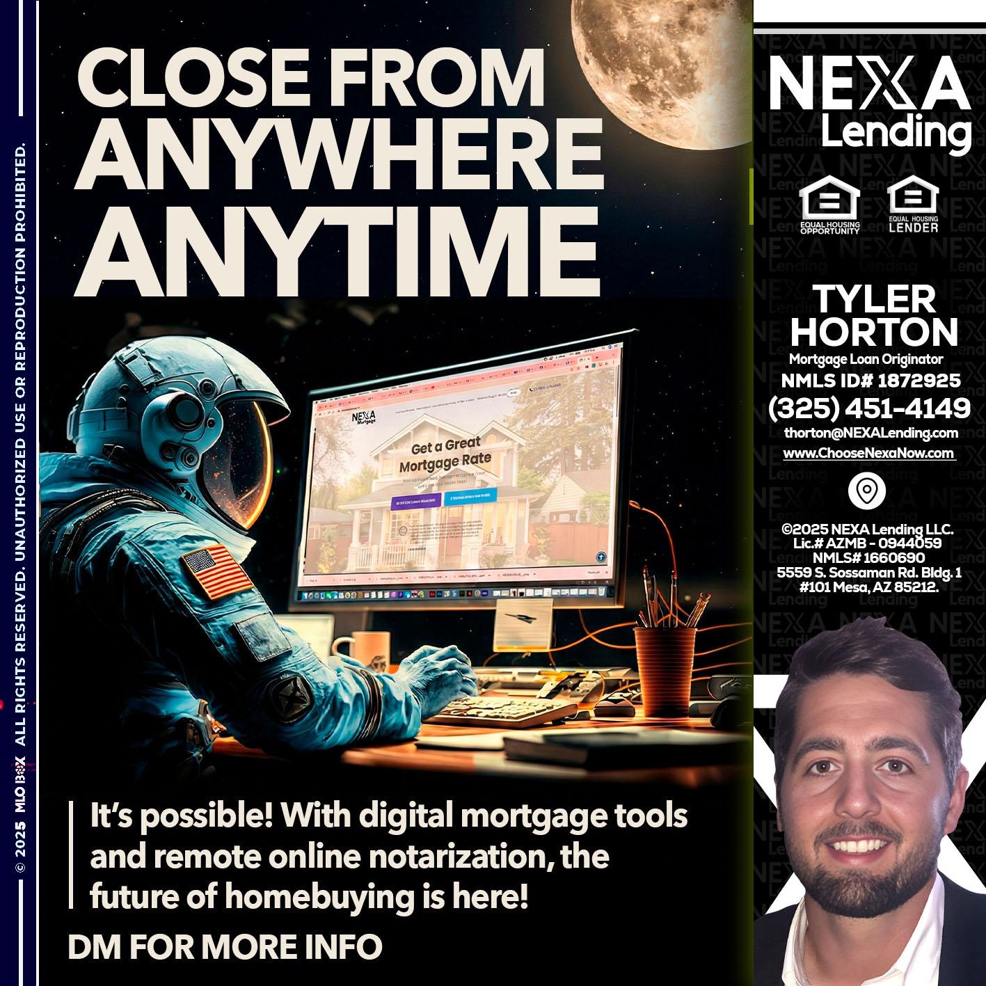 close from - Tyler Horton -Mortgage Loan Originator