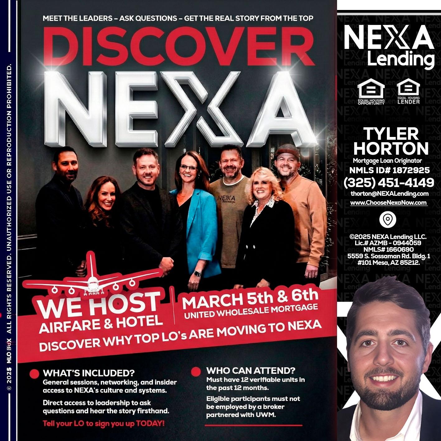 DISCOVER NEXA - Tyler Horton -Mortgage Loan Originator
