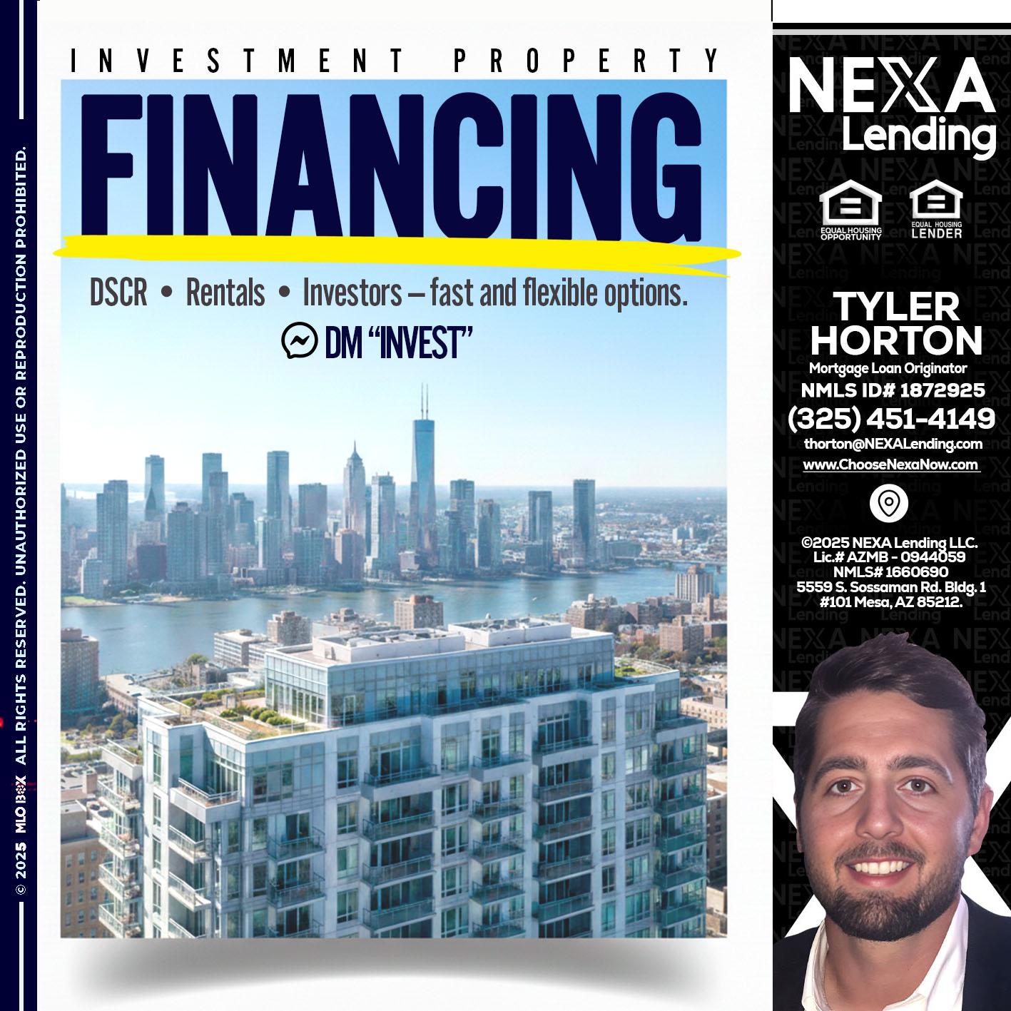 FINANCING - Tyler Horton -Mortgage Loan Originator