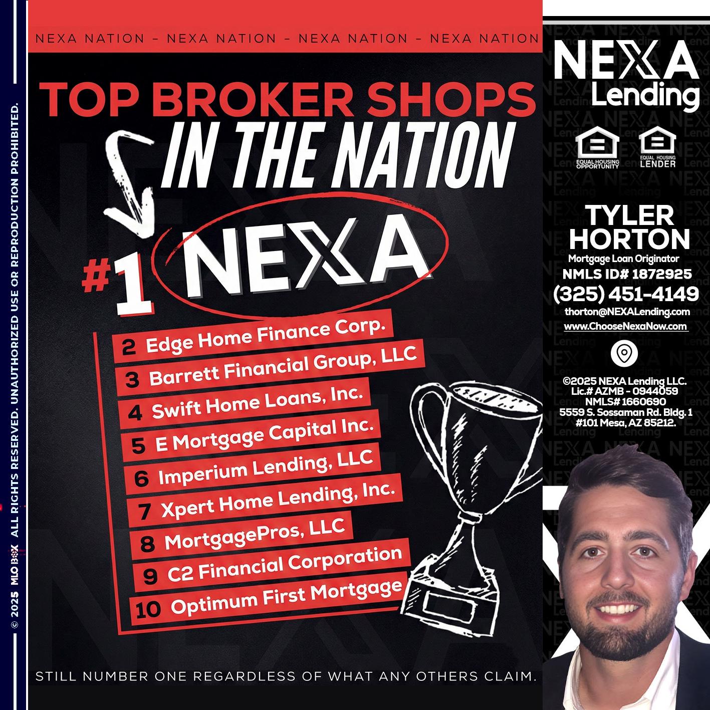top broker - Tyler Horton -Mortgage Loan Originator