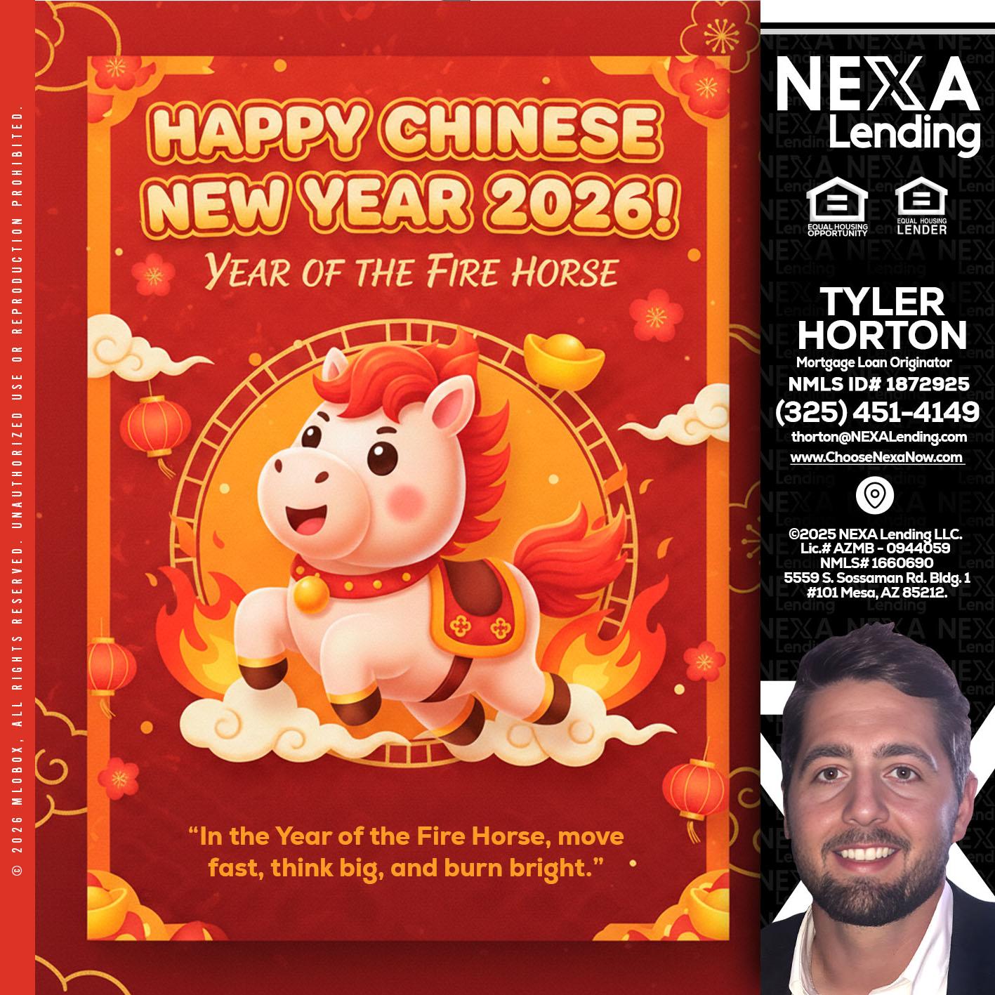 happy Chinese new year - Tyler Horton -Mortgage Loan Originator