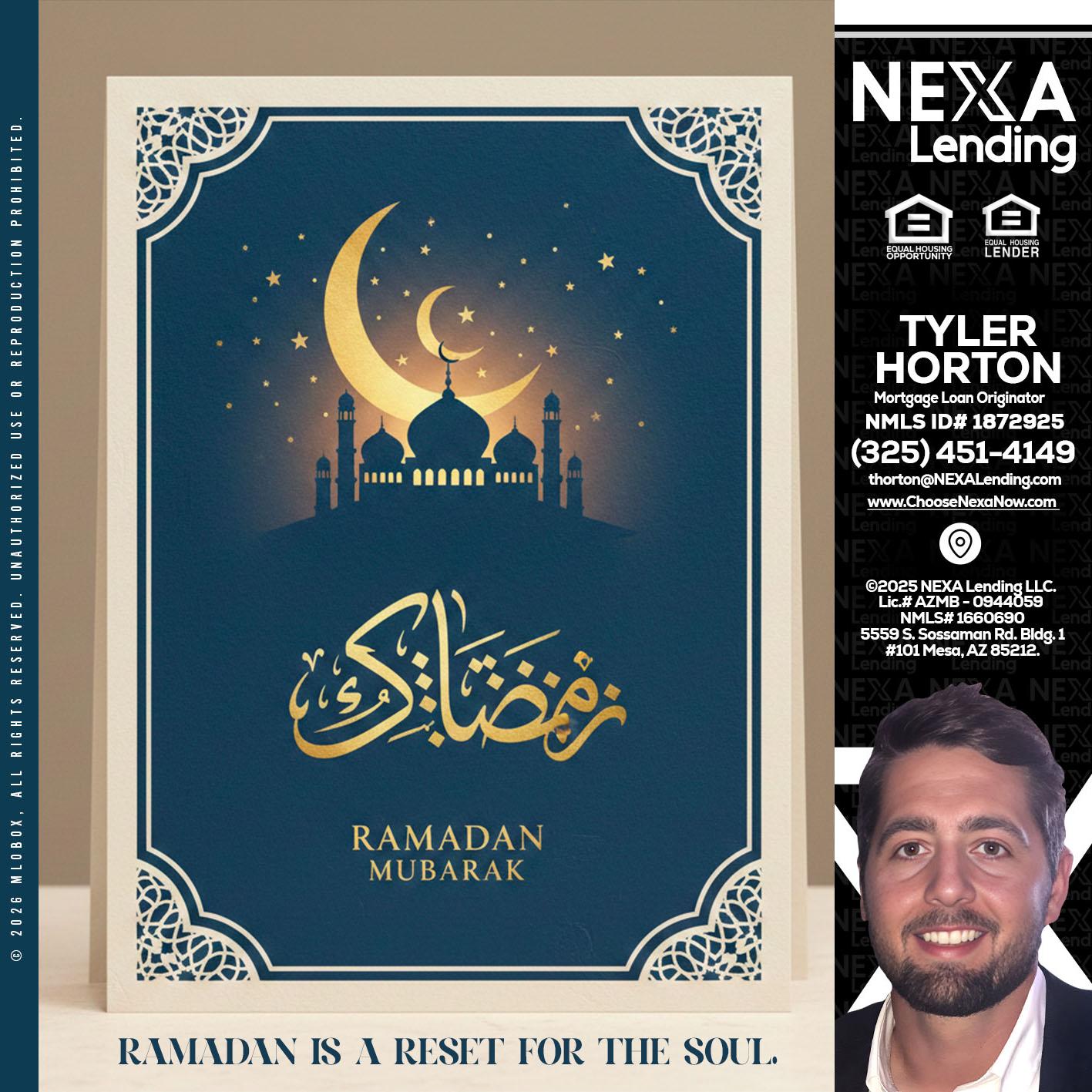 HAPPY RAMADAN - Tyler Horton -Mortgage Loan Originator