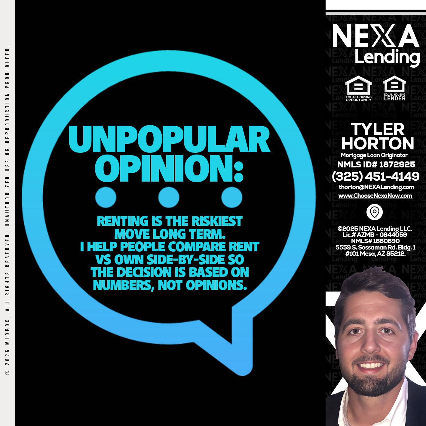 unpopular opinion - Tyler Horton -Mortgage Loan Originator