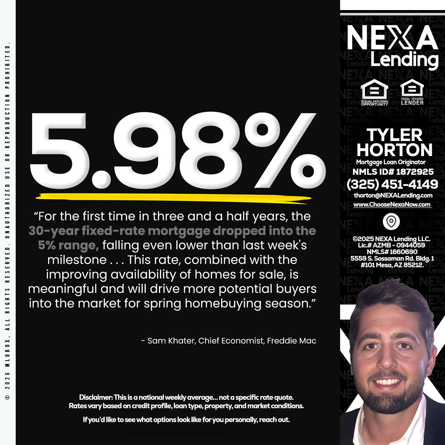 5.98% - Tyler Horton -Mortgage Loan Originator