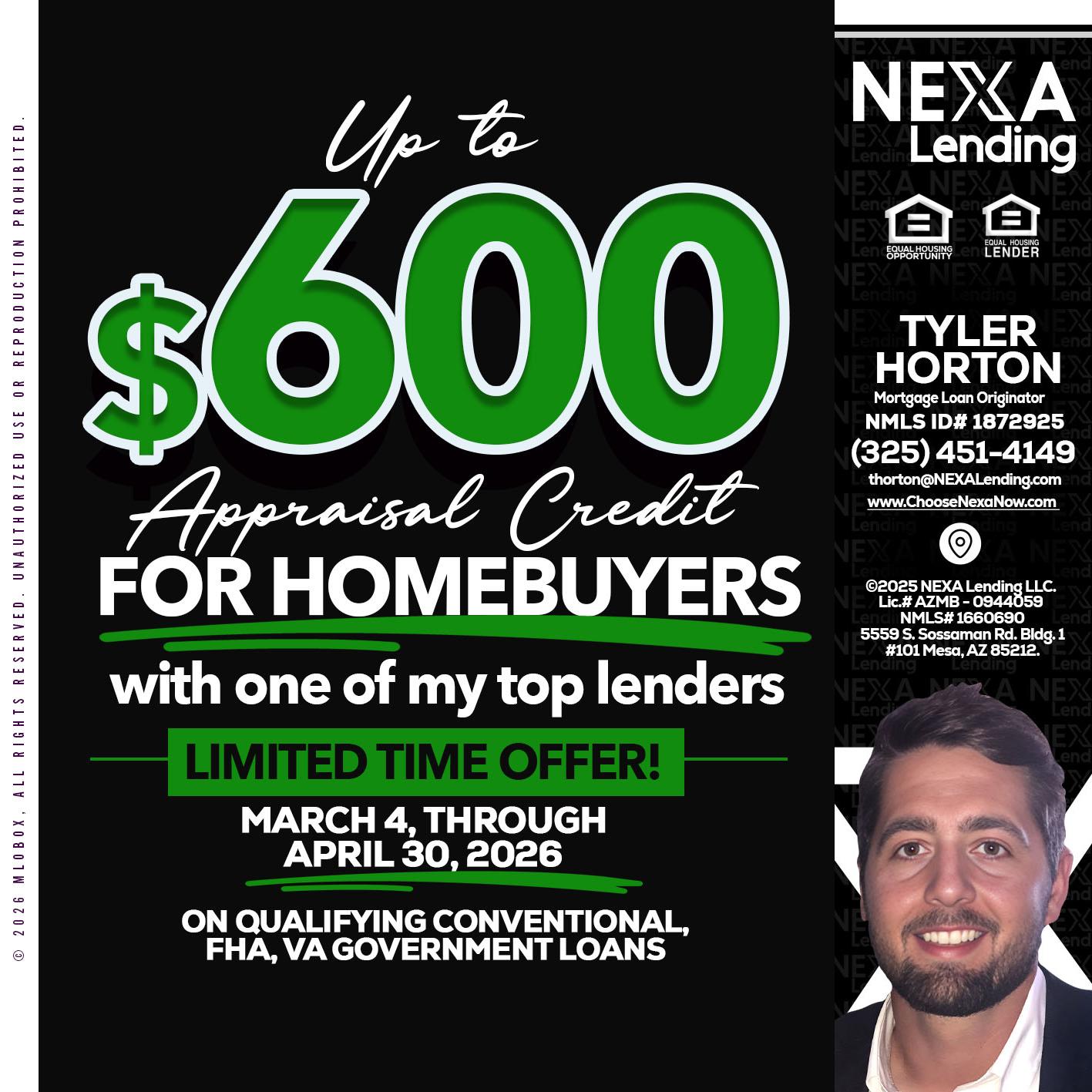 UP TO 600 - Tyler Horton -Mortgage Loan Originator