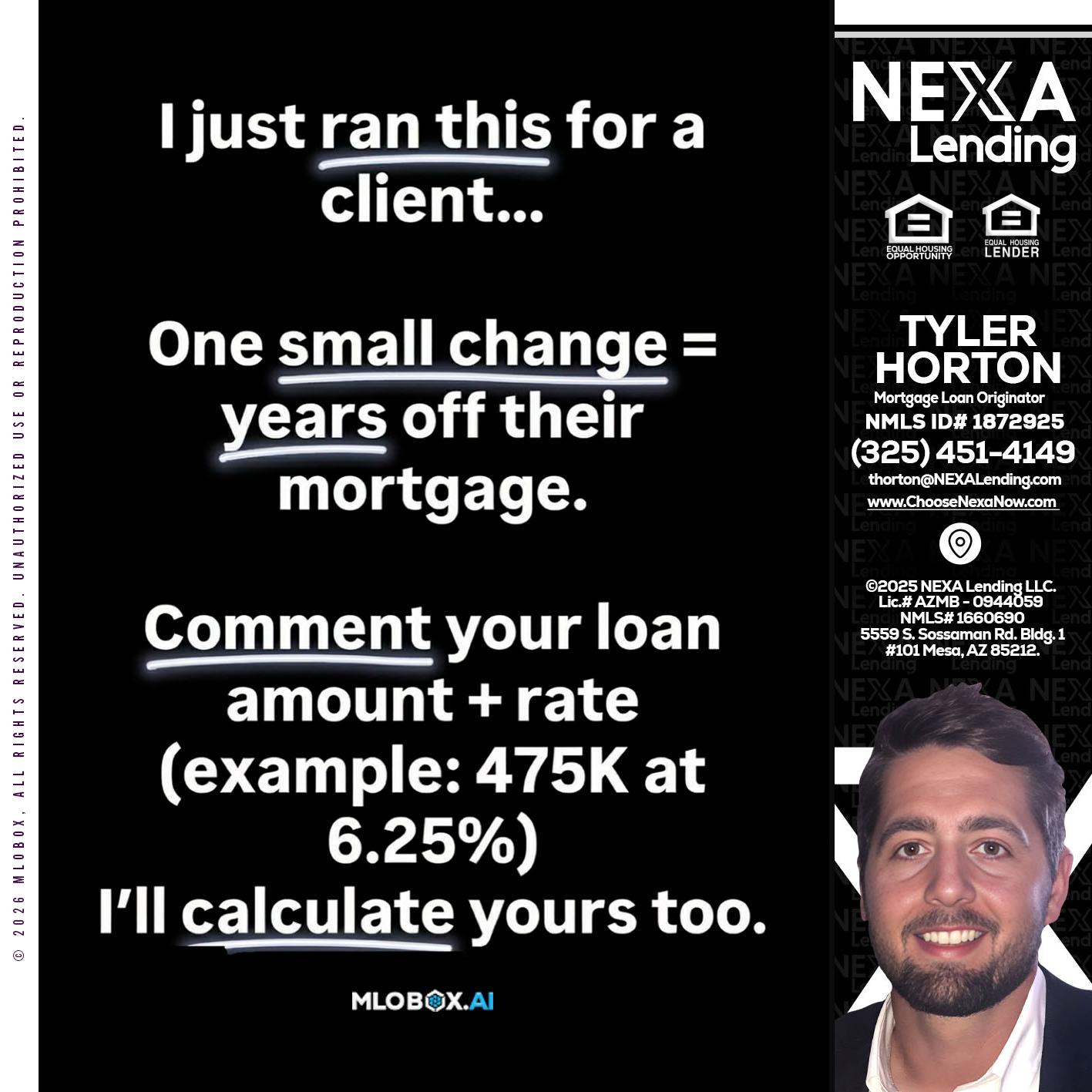 I JUST RAN - Tyler Horton -Mortgage Loan Originator