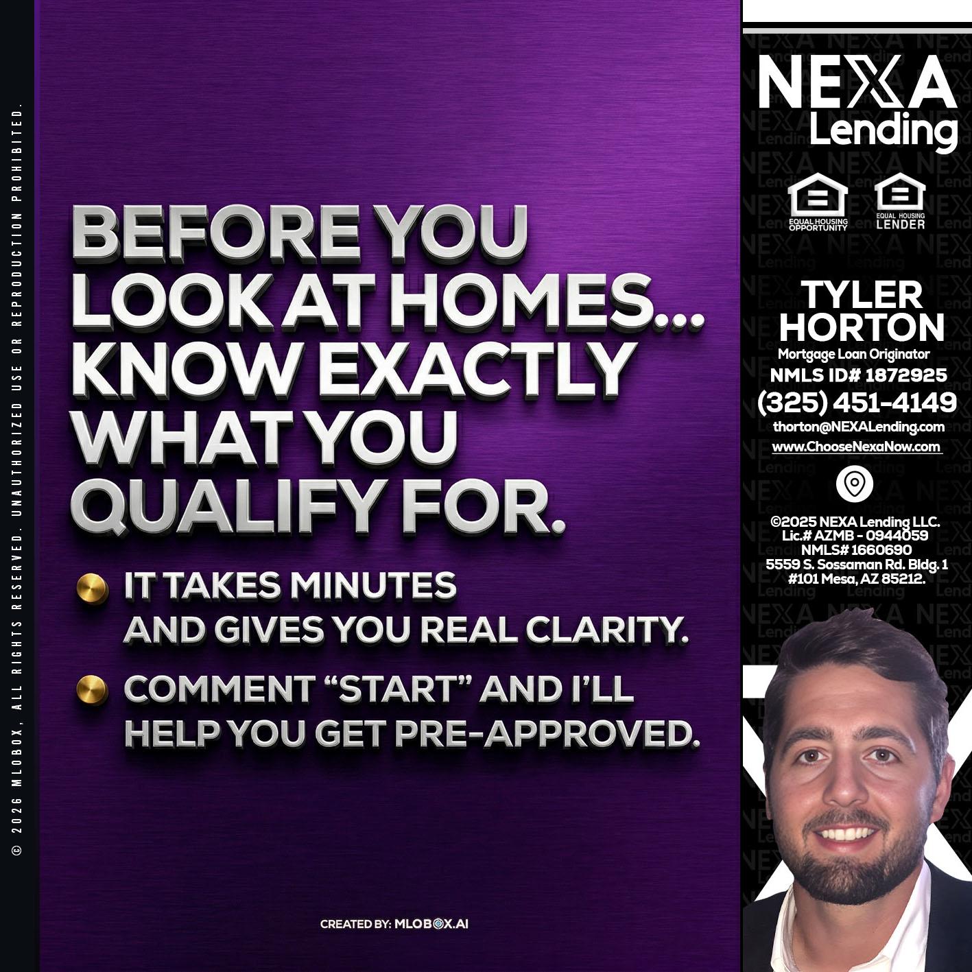 BEFORE YOU - Tyler Horton -Mortgage Loan Originator