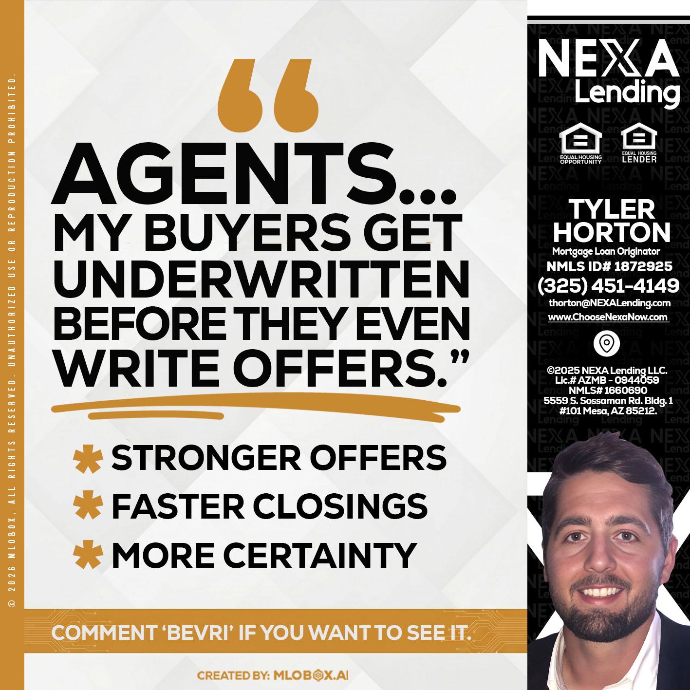 agents - Tyler Horton -Mortgage Loan Originator