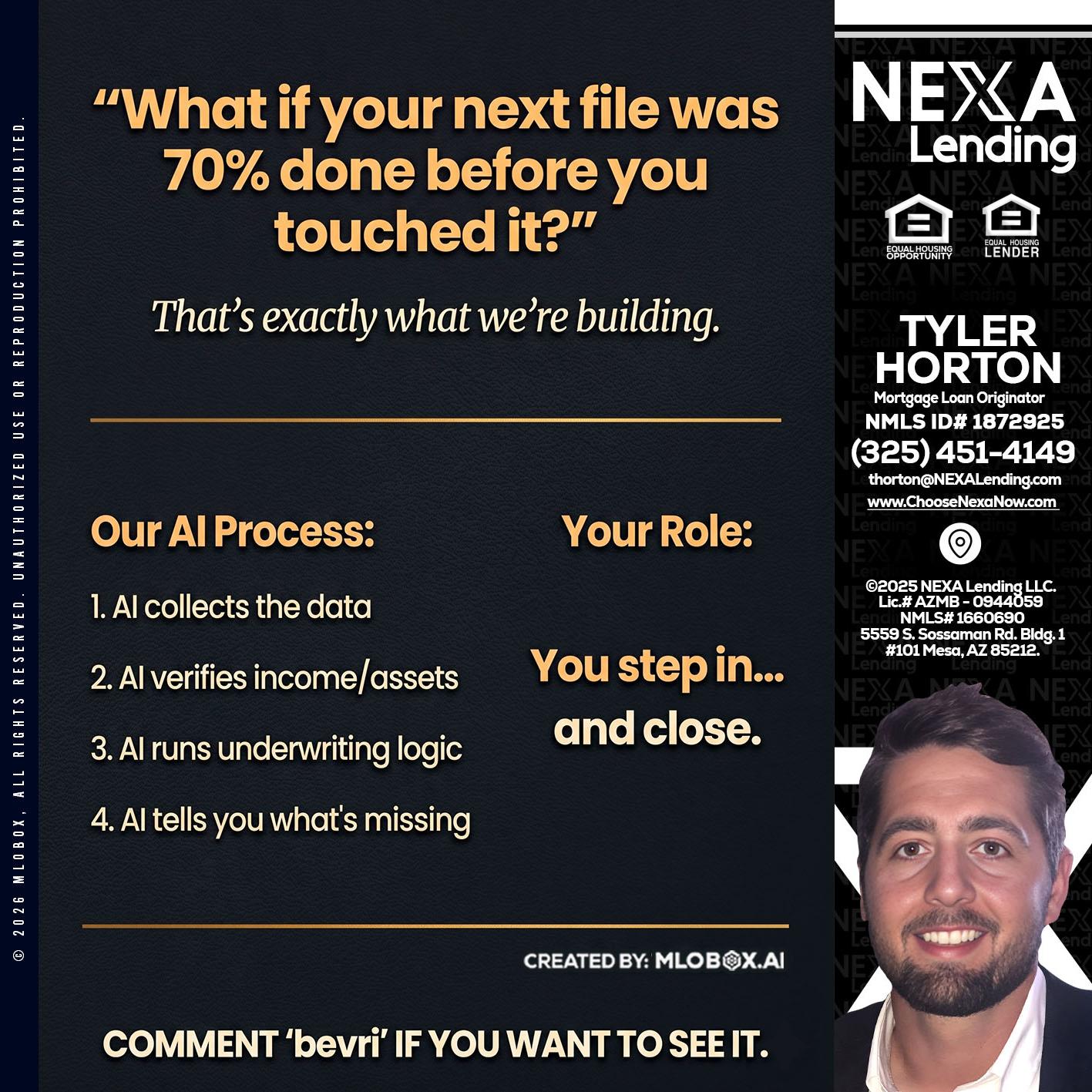 WHAT IF YOUR - Tyler Horton -Mortgage Loan Originator