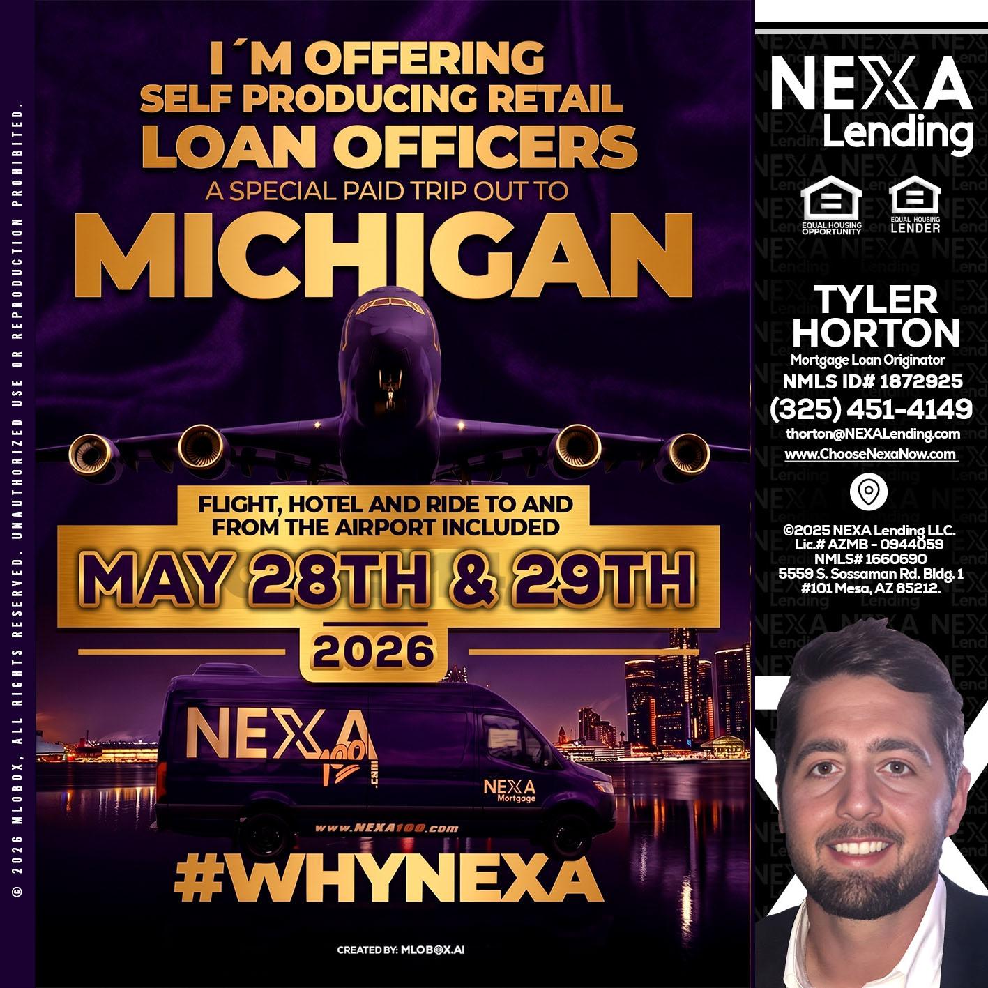 MICHIGAN - Tyler Horton -Mortgage Loan Originator
