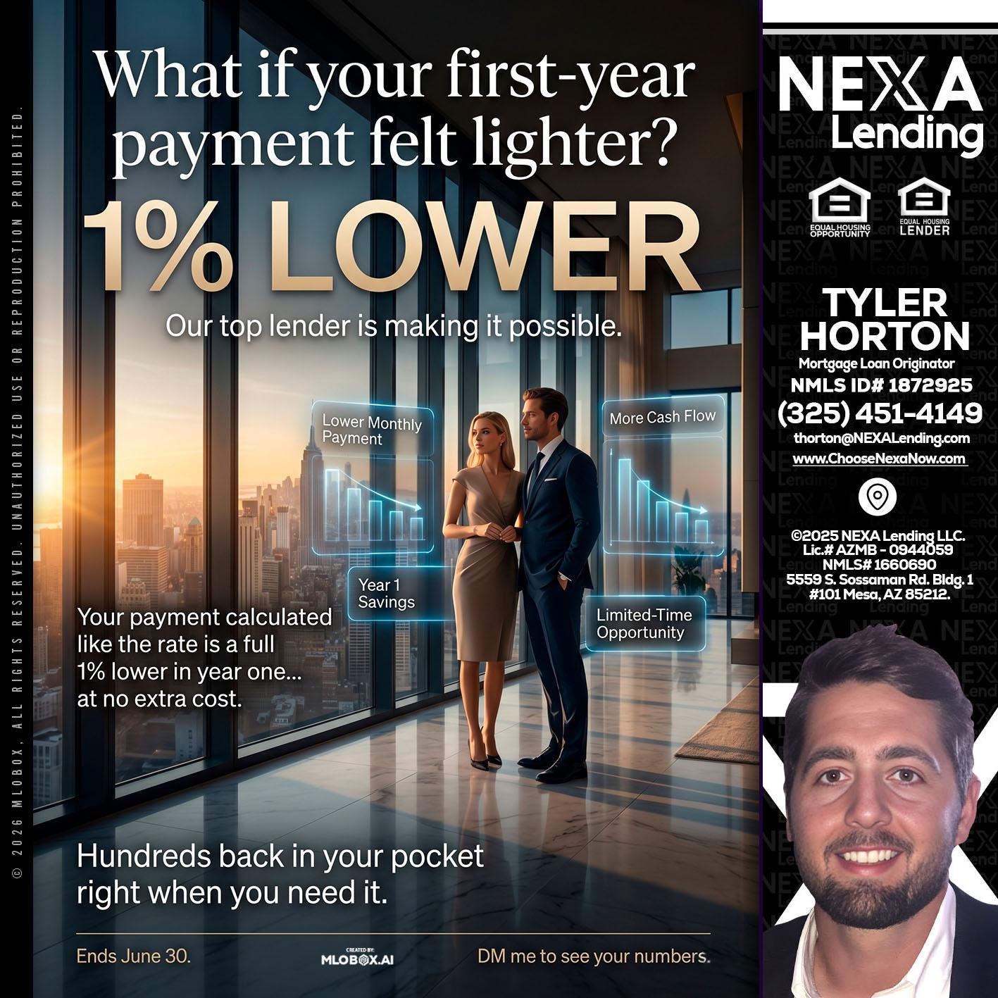 1% LOWER - Tyler Horton -Mortgage Loan Originator