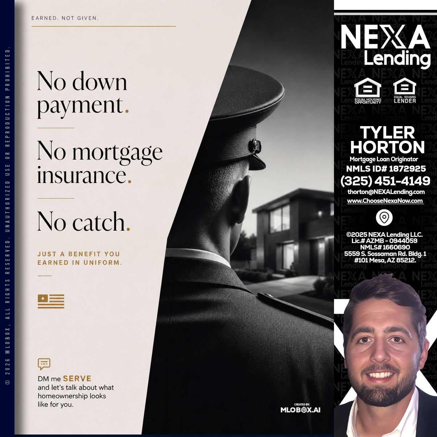 NO DOWN PAYMENT - Tyler Horton -Mortgage Loan Originator