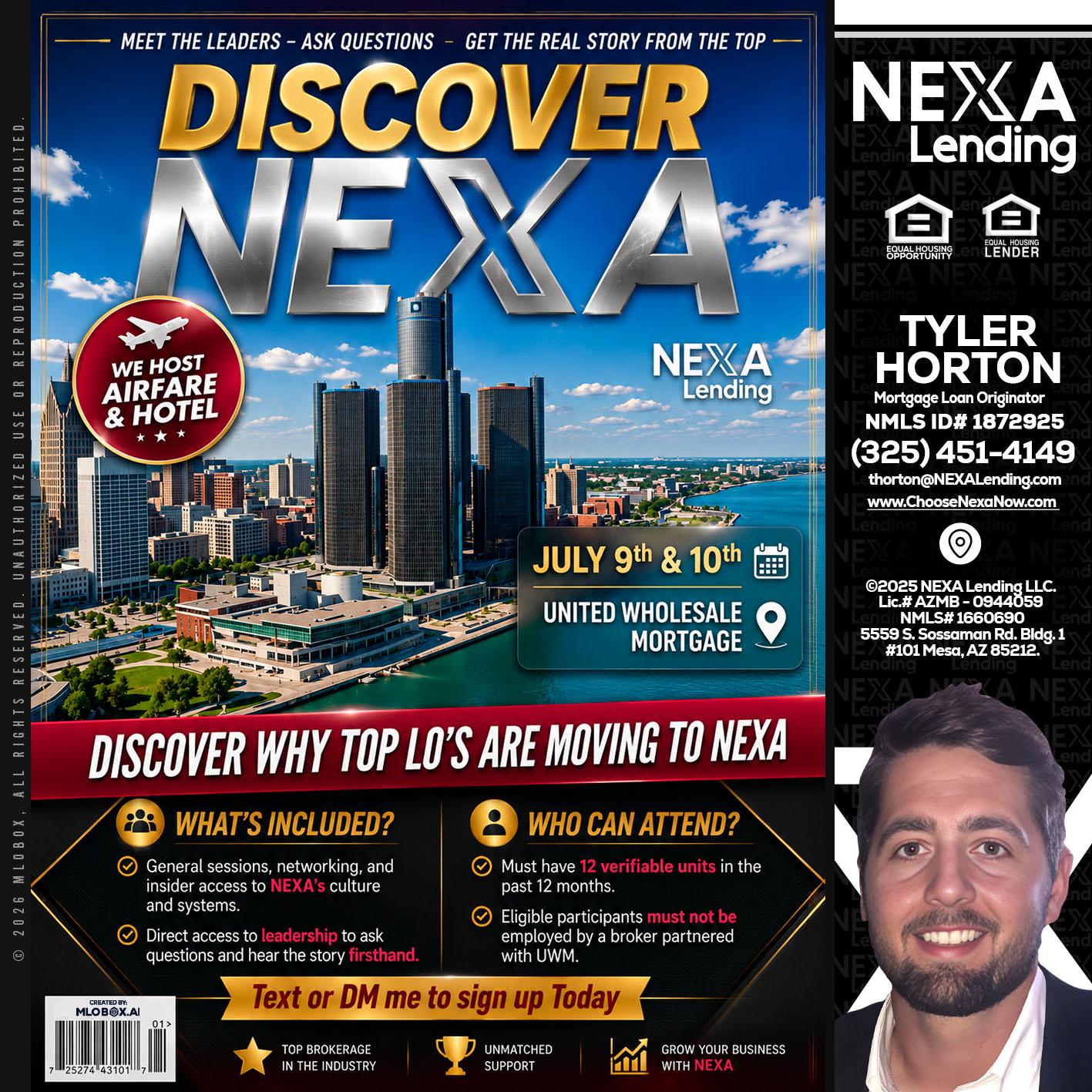 DISCOVER NEXA - Tyler Horton -Mortgage Loan Originator