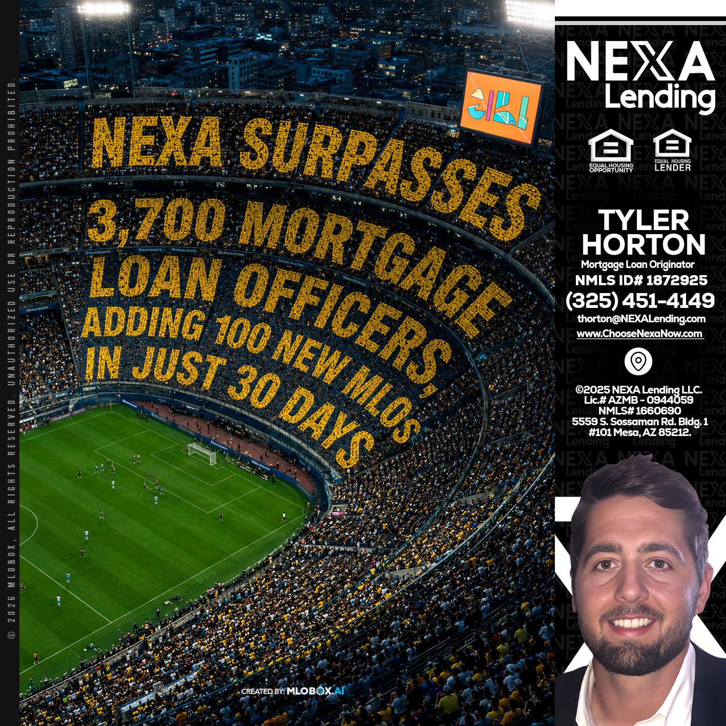 NEXA SURPASSES - Tyler Horton -Mortgage Loan Originator