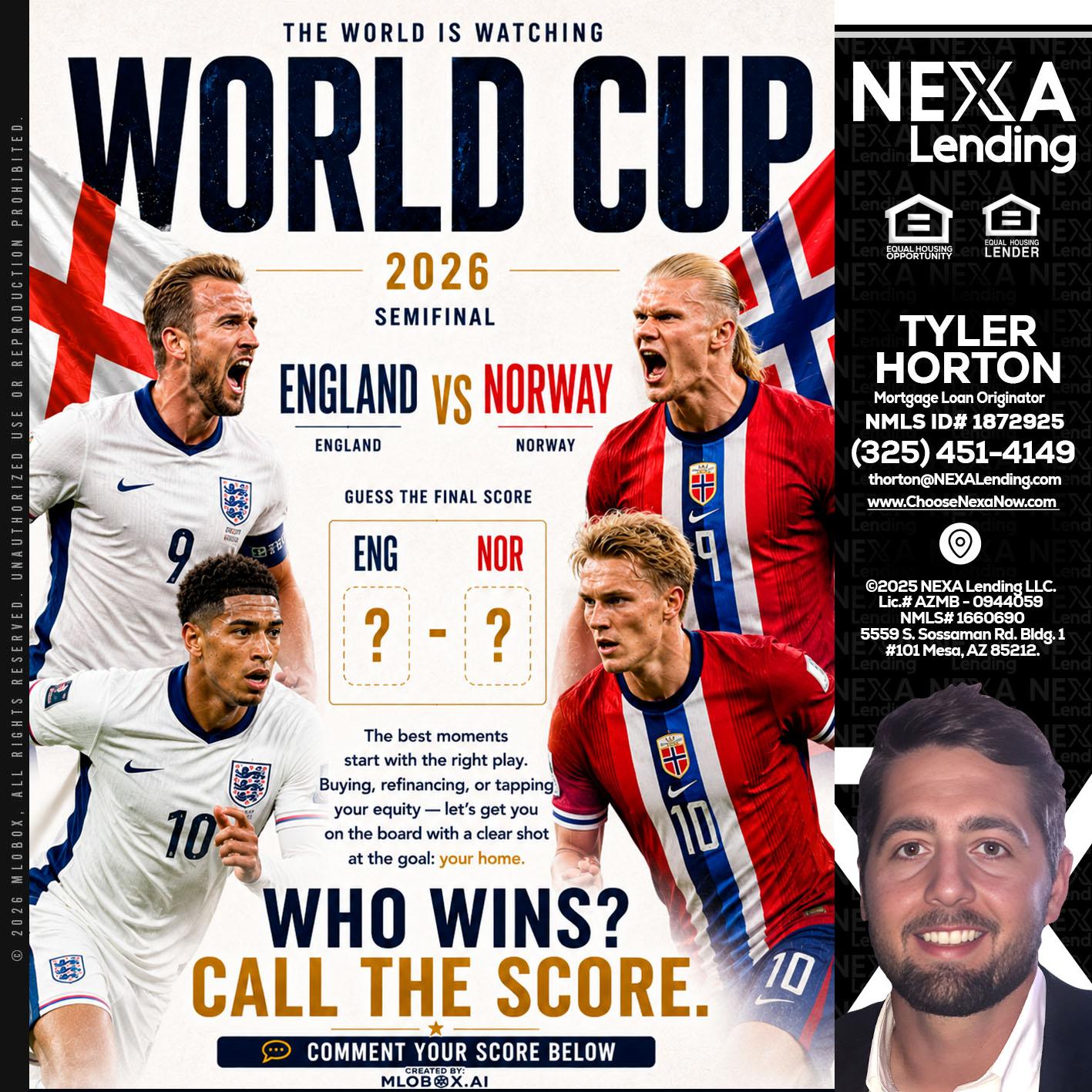 WORLD CUP 2026 - Tyler Horton -Mortgage Loan Originator