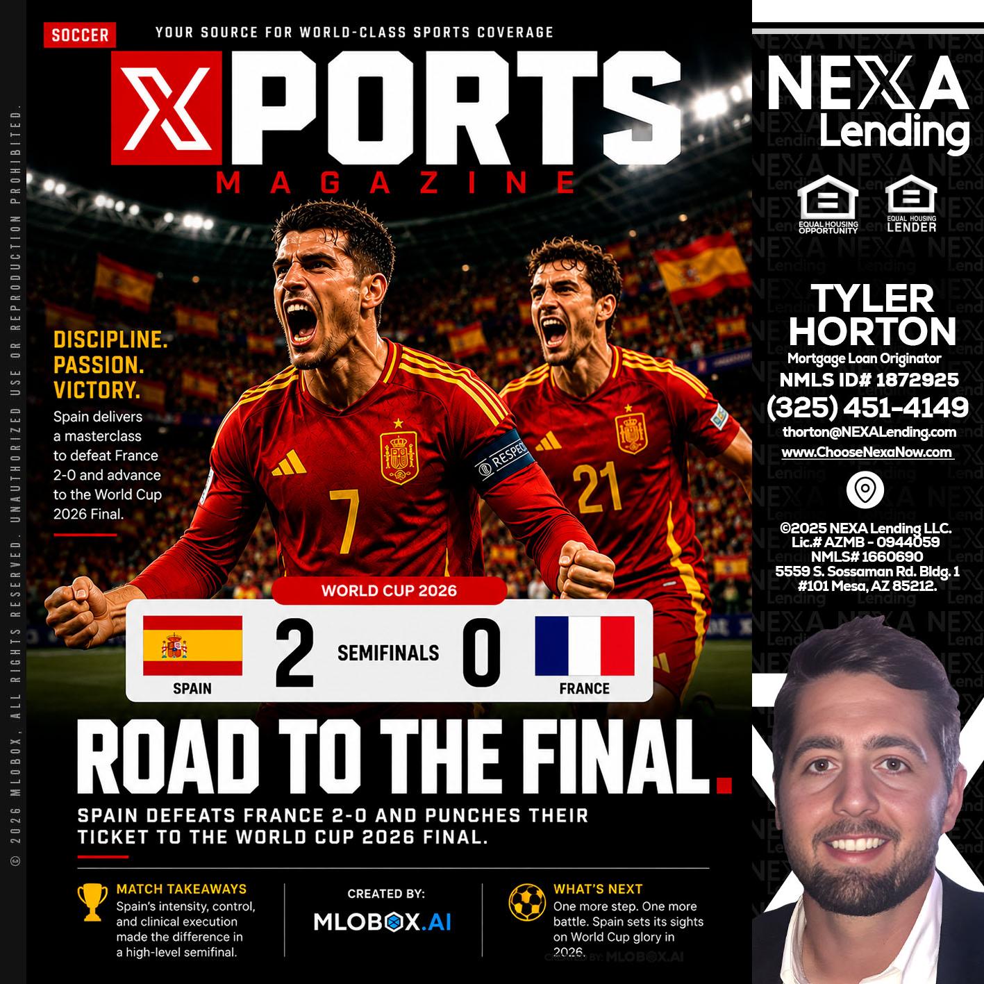 XPORTS WORLD CUP 2026 - Tyler Horton -Mortgage Loan Originator