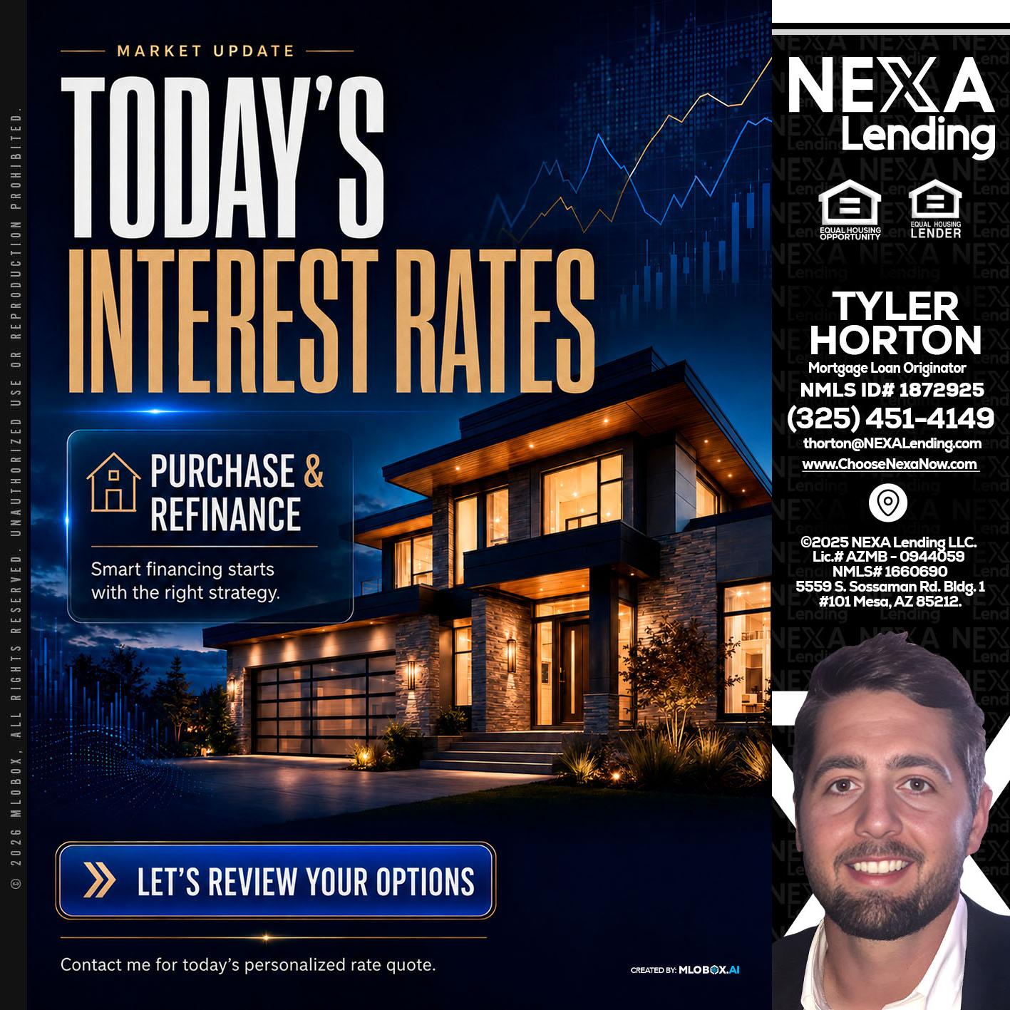 TODAYS RATES - Tyler Horton -Mortgage Loan Originator