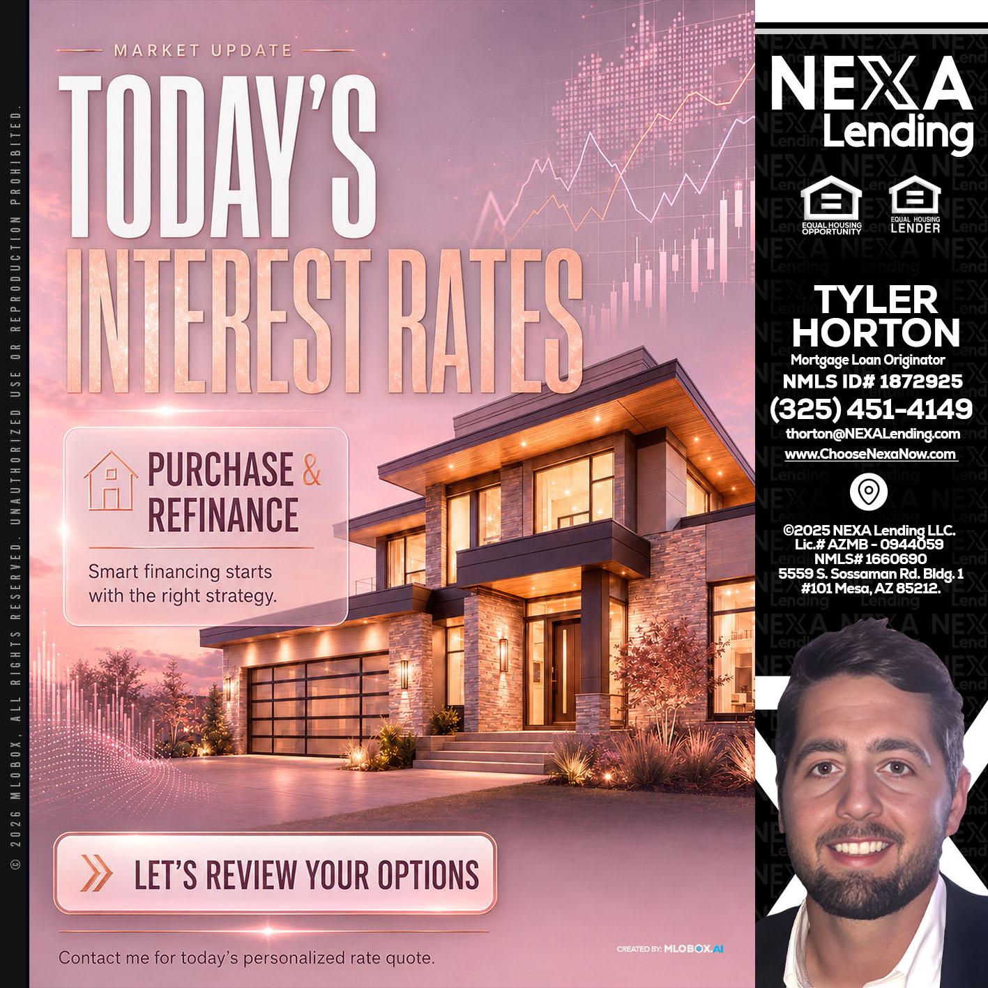 todays interest rates - Tyler Horton -Mortgage Loan Originator