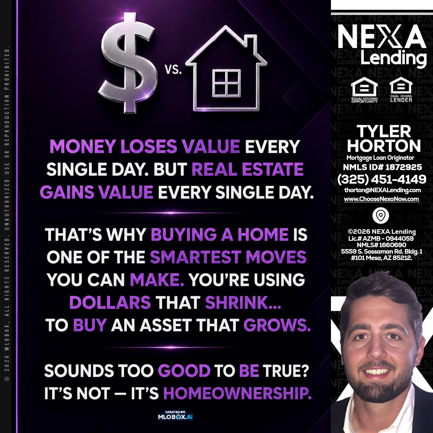 MONEY LOSES - Tyler Horton -Mortgage Loan Originator