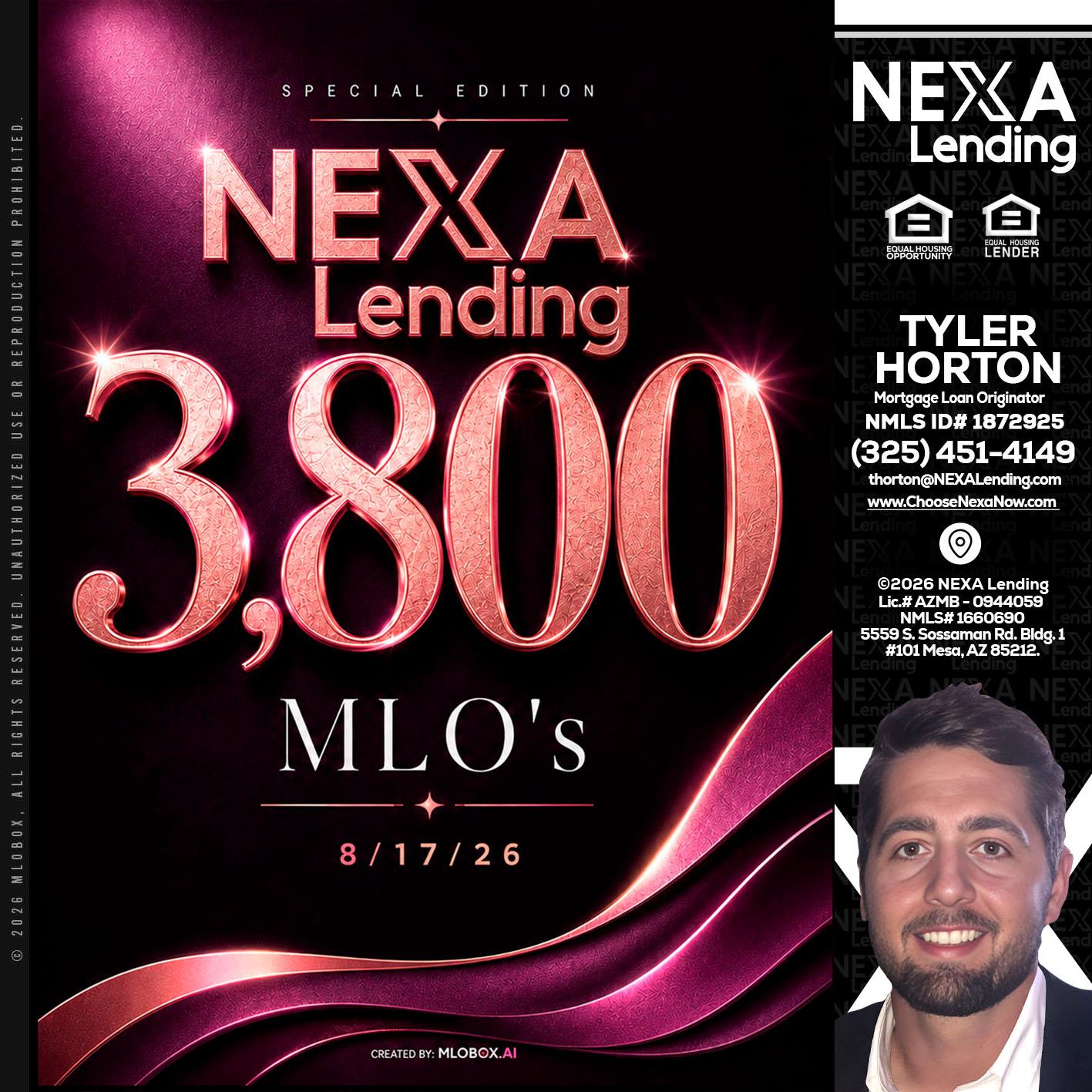 3800 MLOs - Tyler Horton -Mortgage Loan Originator