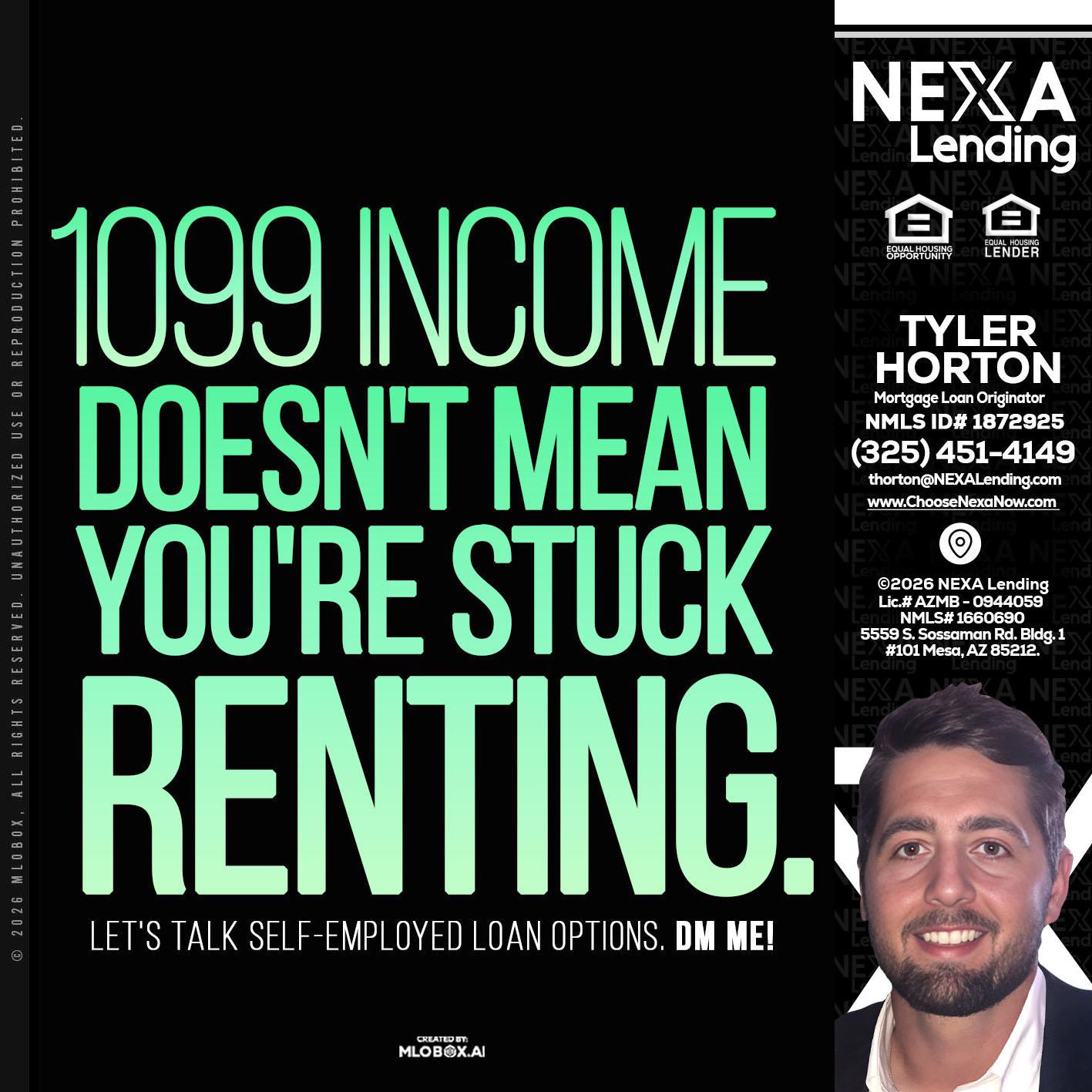 1099 income - Tyler Horton -Mortgage Loan Originator