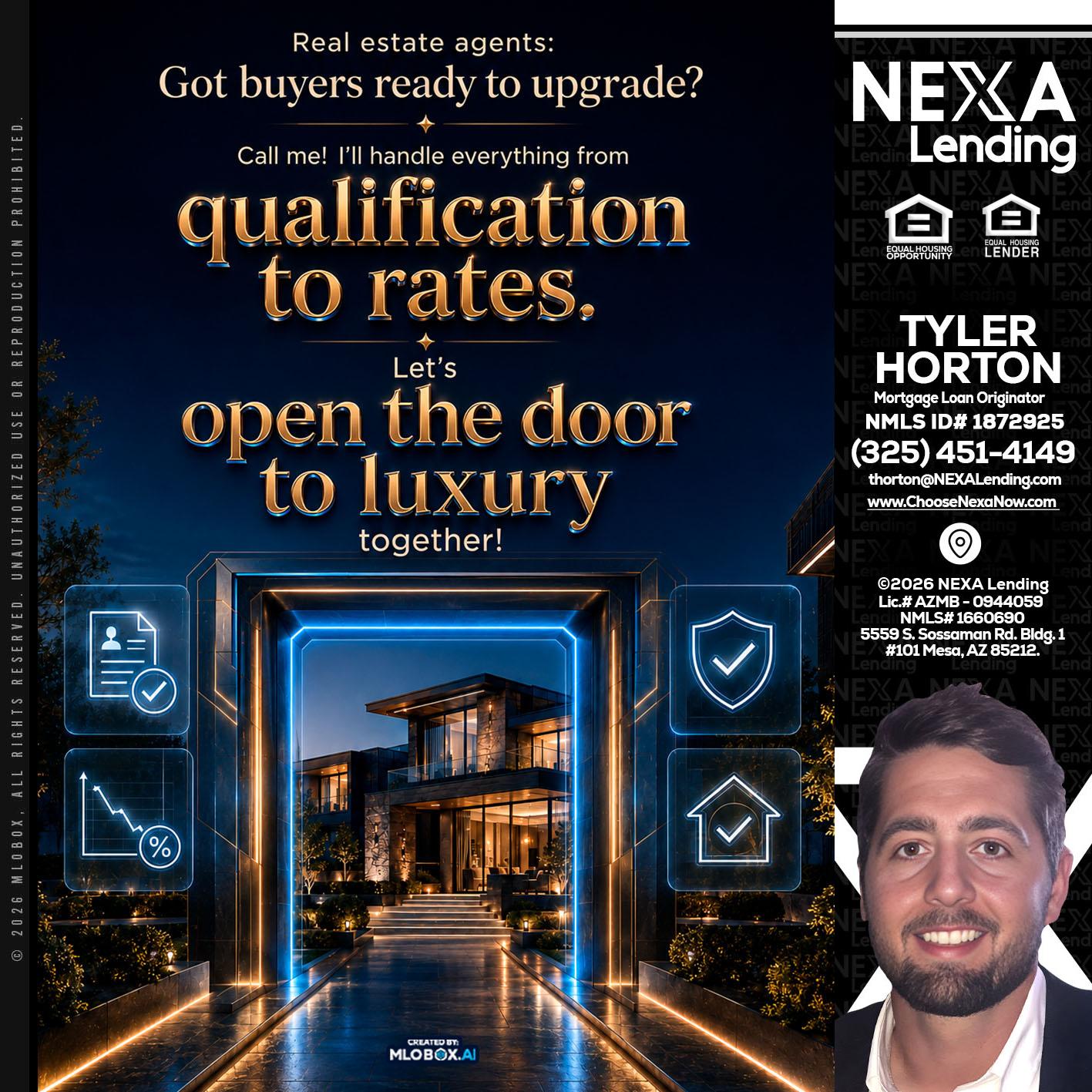 QUALIFICATION TO RATES - Tyler Horton -Mortgage Loan Originator