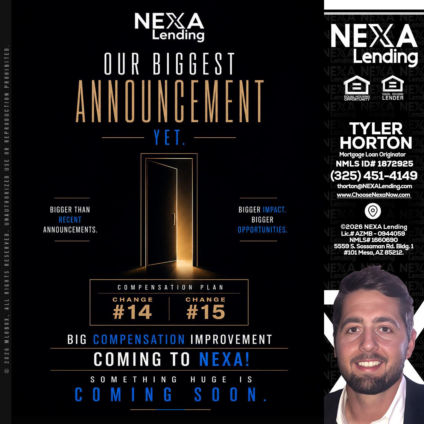 ANNOUNCEMENT - Tyler Horton -Mortgage Loan Originator