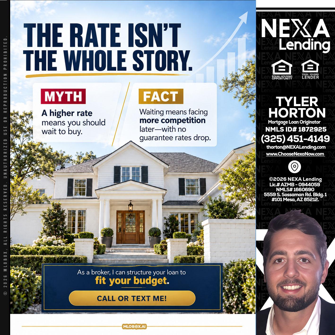 THE RATE ISNT - Tyler Horton -Mortgage Loan Originator