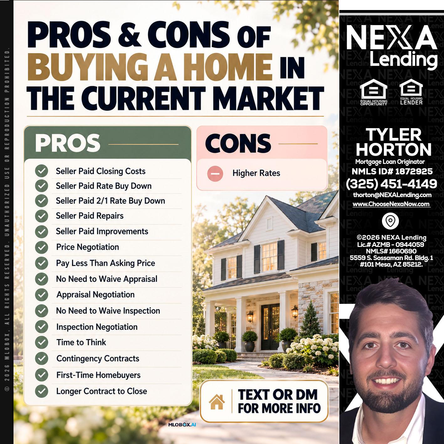 pros and cons - Tyler Horton -Mortgage Loan Originator