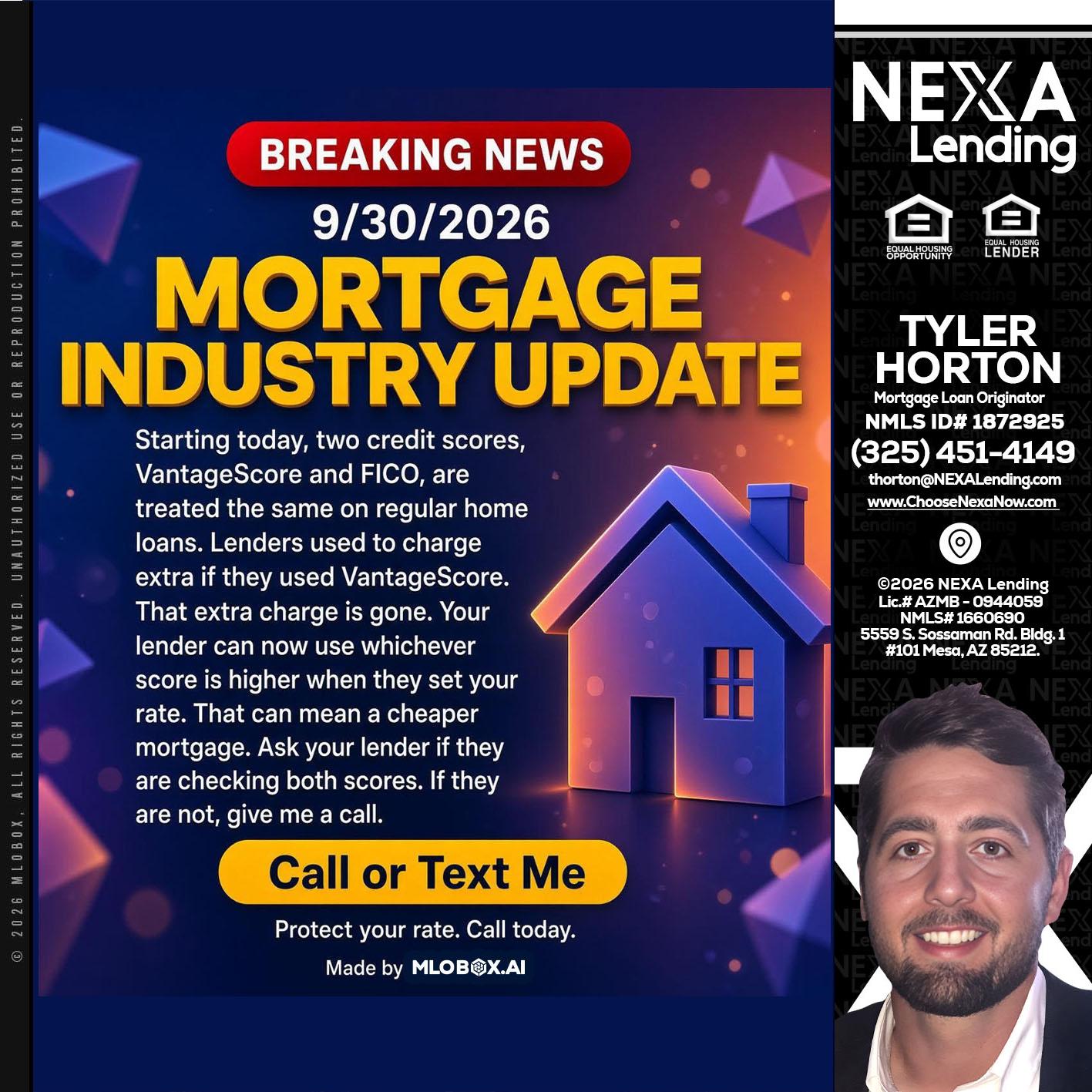 BREAKING NEWS - Tyler Horton -Mortgage Loan Originator