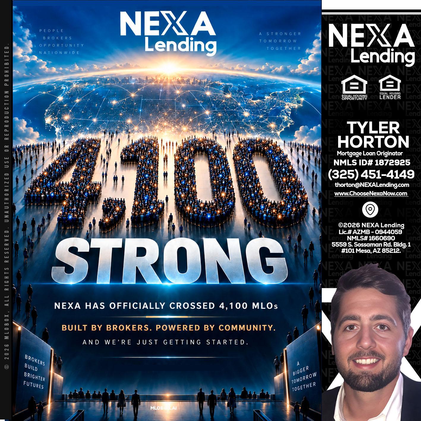 4,100 MLOs - Tyler Horton -Mortgage Loan Originator